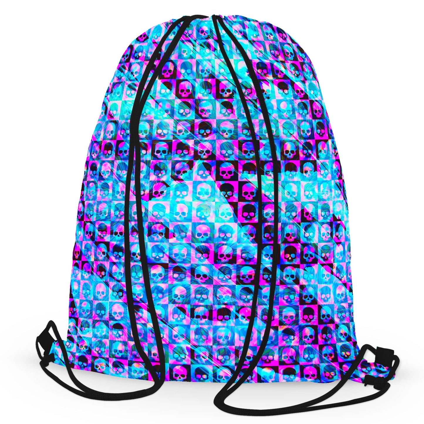 Skull Fam Blue Drawstring Bag, Art Design Works, | iEDM