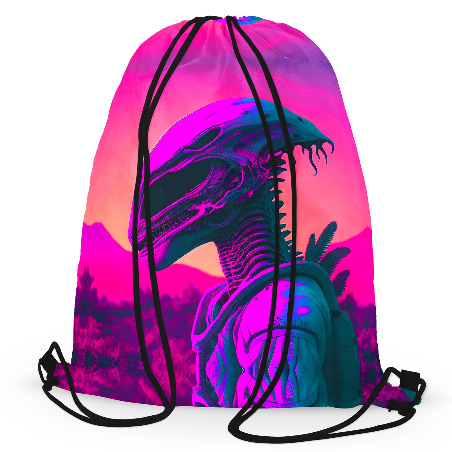 Vaporwave Alien Drawstring Bag, iEDM, | iEDM