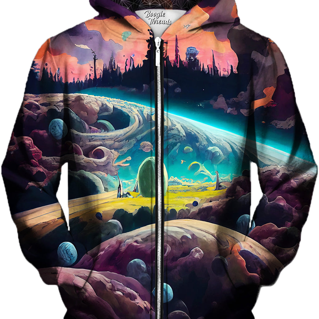 Accidents Of Solitude Unisex Zip-Up Hoodie, Gratefully Dyed, | iEDM