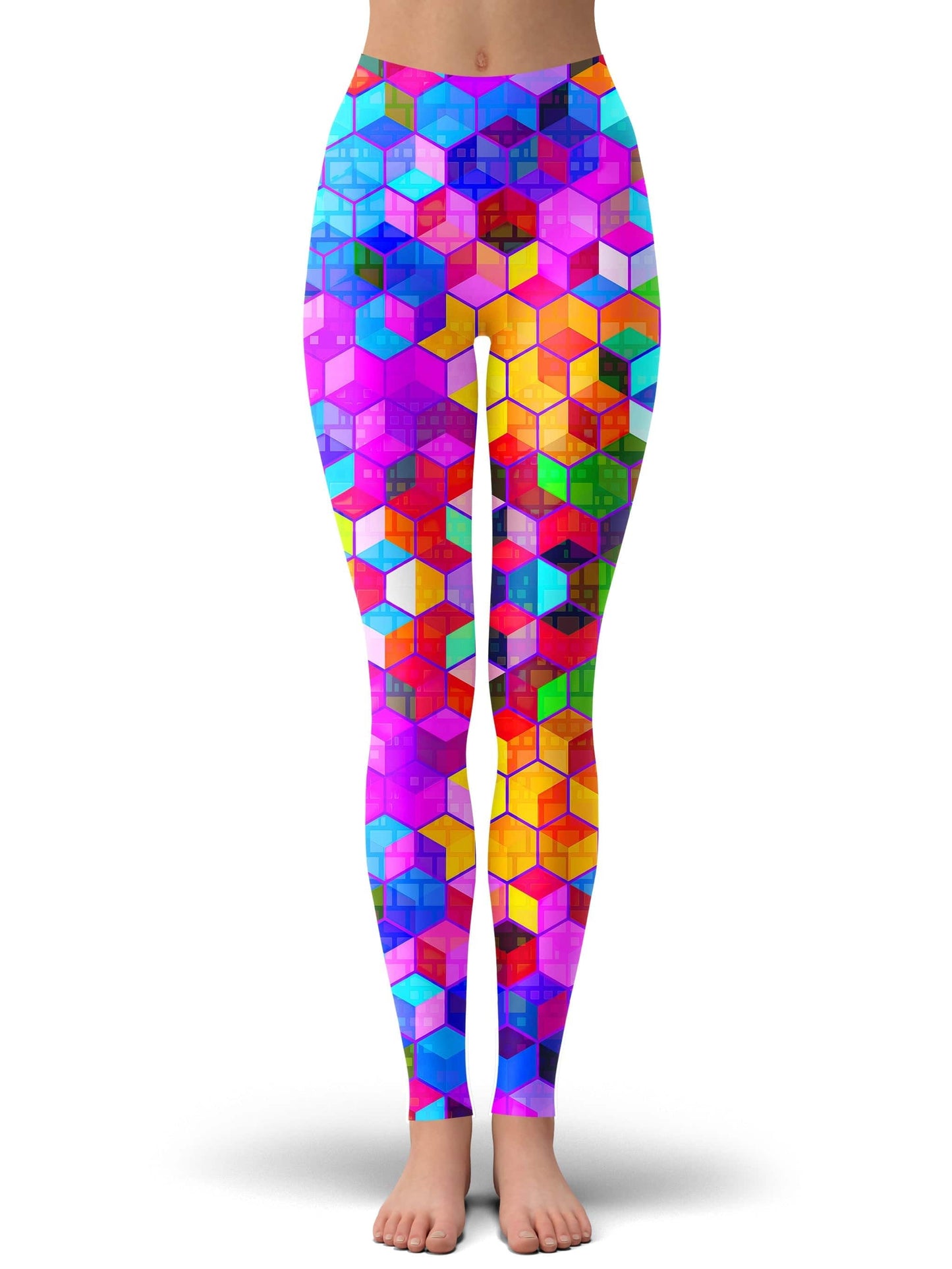 Cubism Zip-Up Hoodie and Leggings Combo, Art Design Works, | iEDM