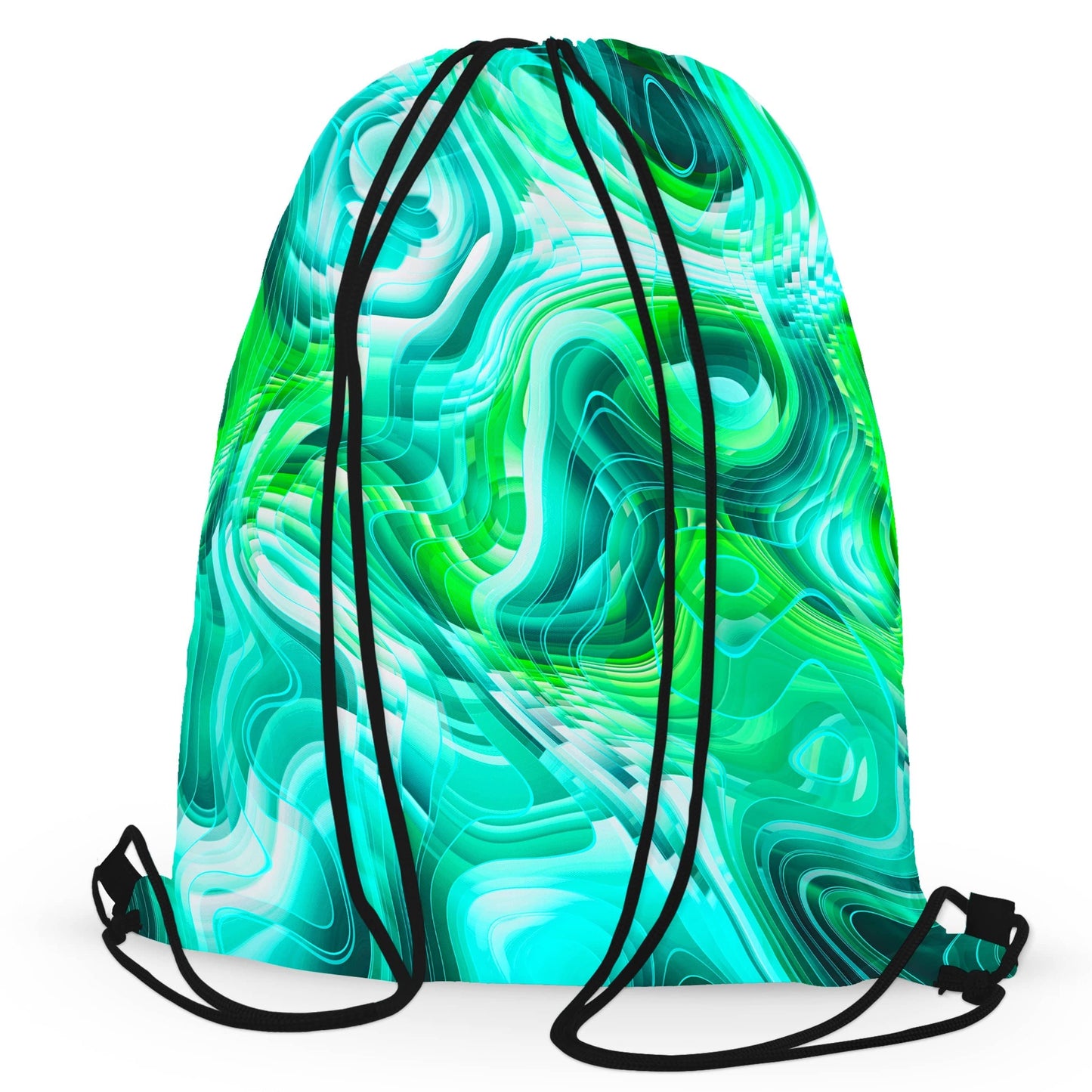 Green Schism Drawstring Bag, Art Design Works, | iEDM