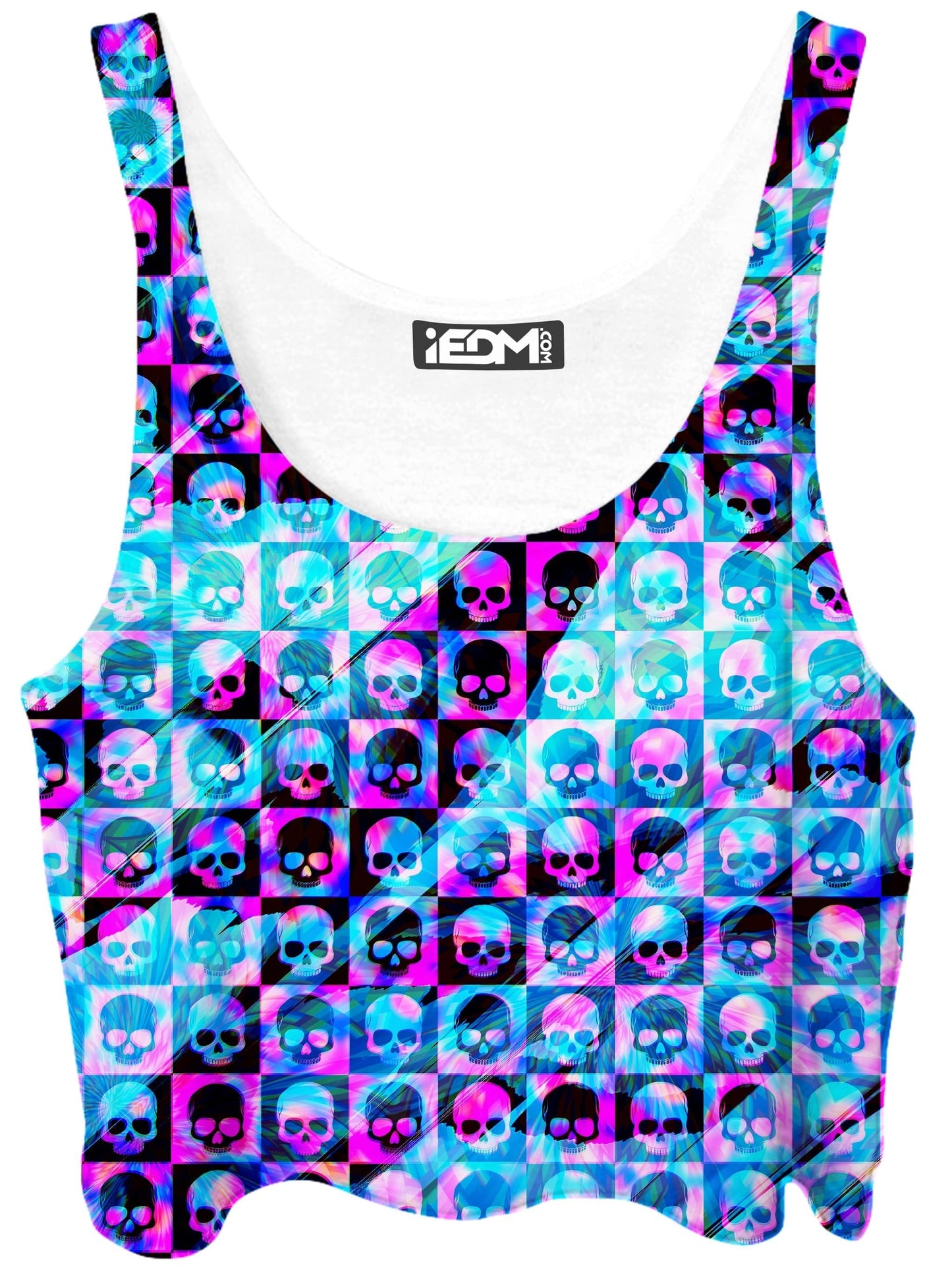 Skull Fam Blue Crop Top and Leggings Combo, Art Design Works, | iEDM