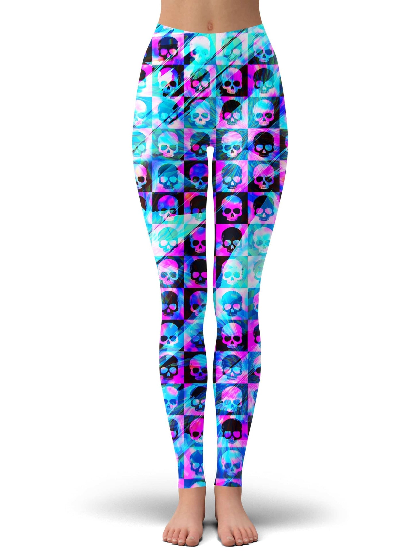 Skull Fam Blue Rave Bra and Leggings Combo, Art Design Works, | iEDM