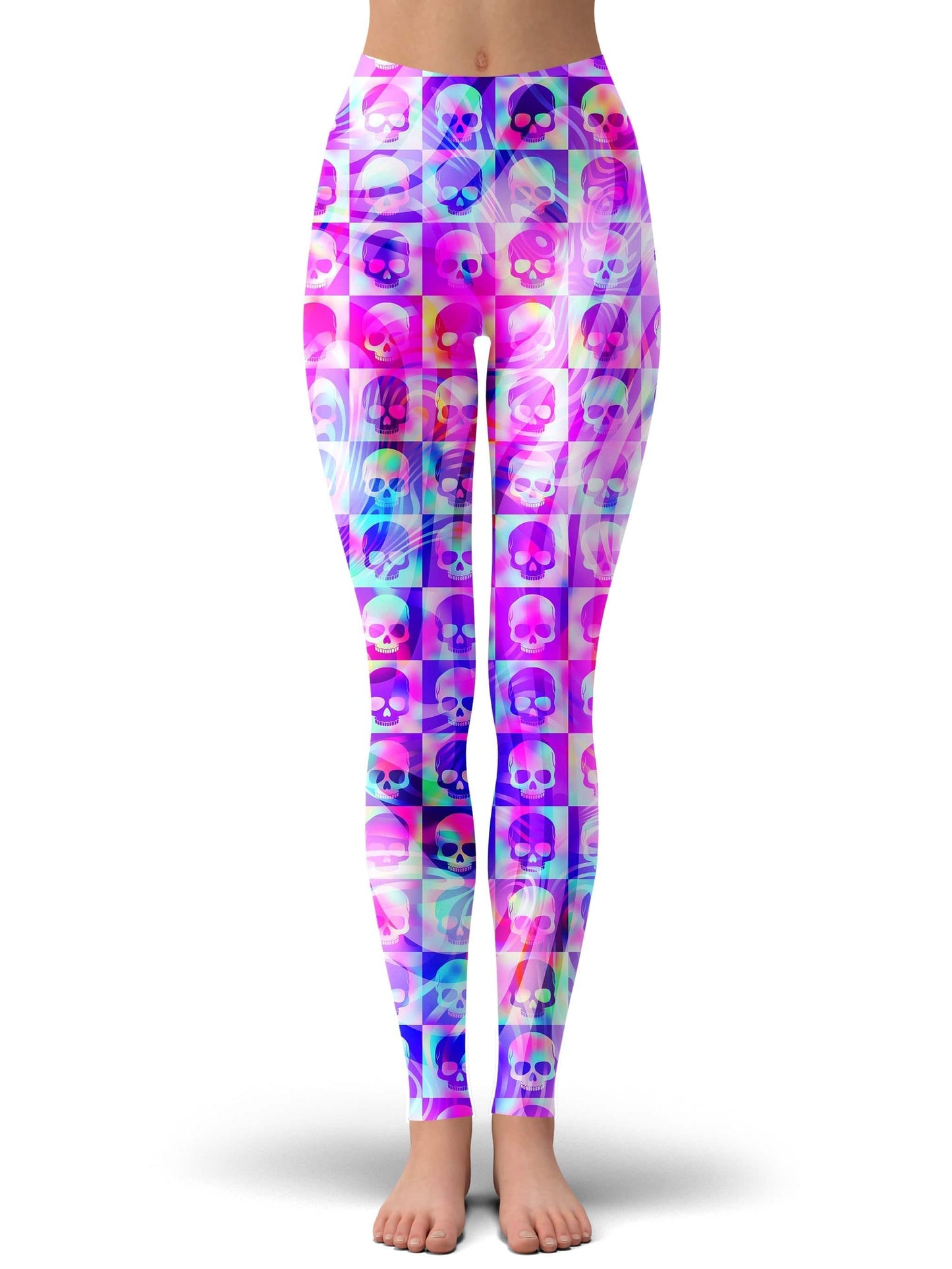 Skull Fam Pink Crop Top and Leggings Combo, Art Design Works, | iEDM