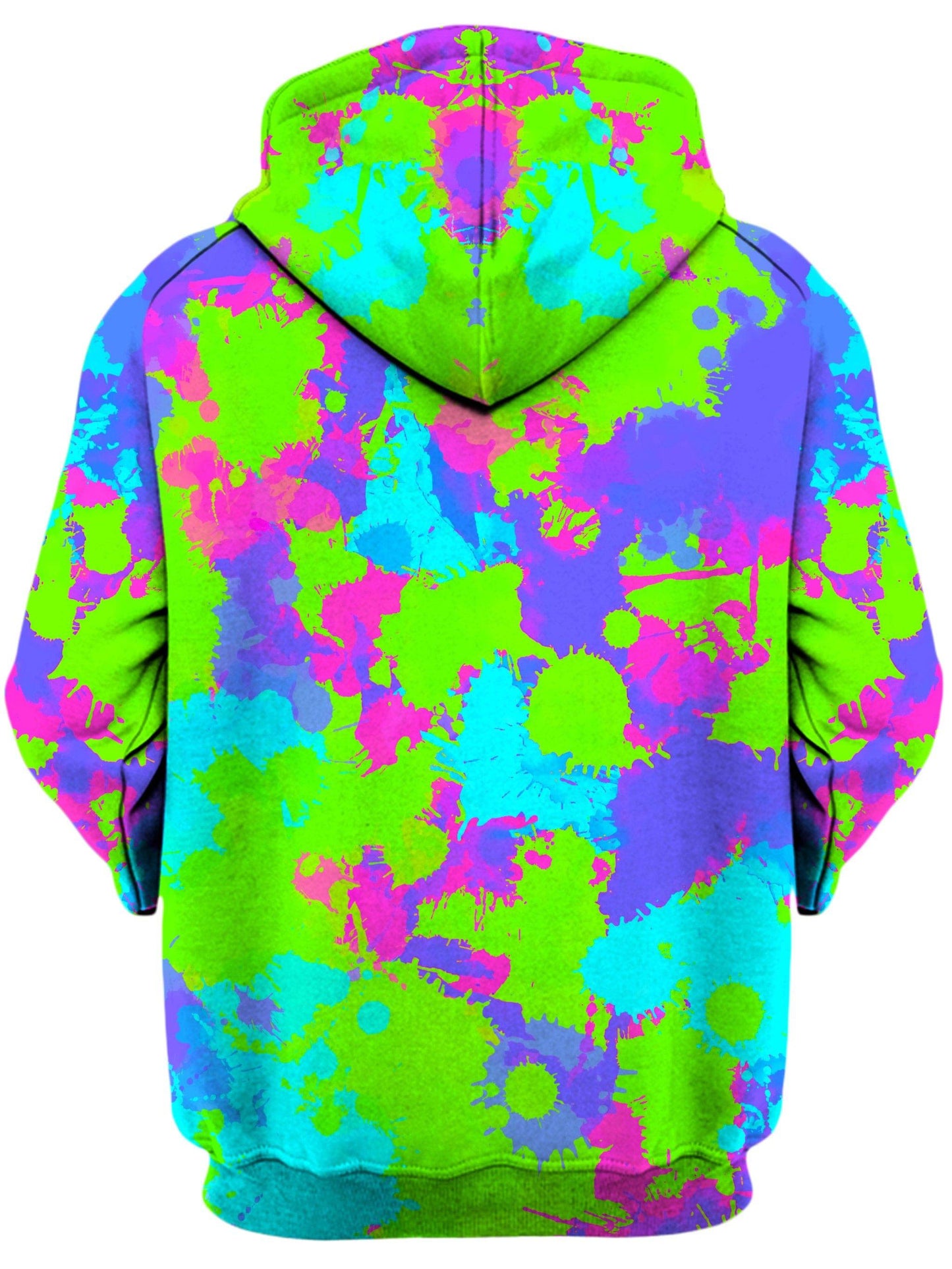 90s Neon Paint Splatter Unisex Zip-Up Hoodie, Big Tex Funkadelic, | iEDM
