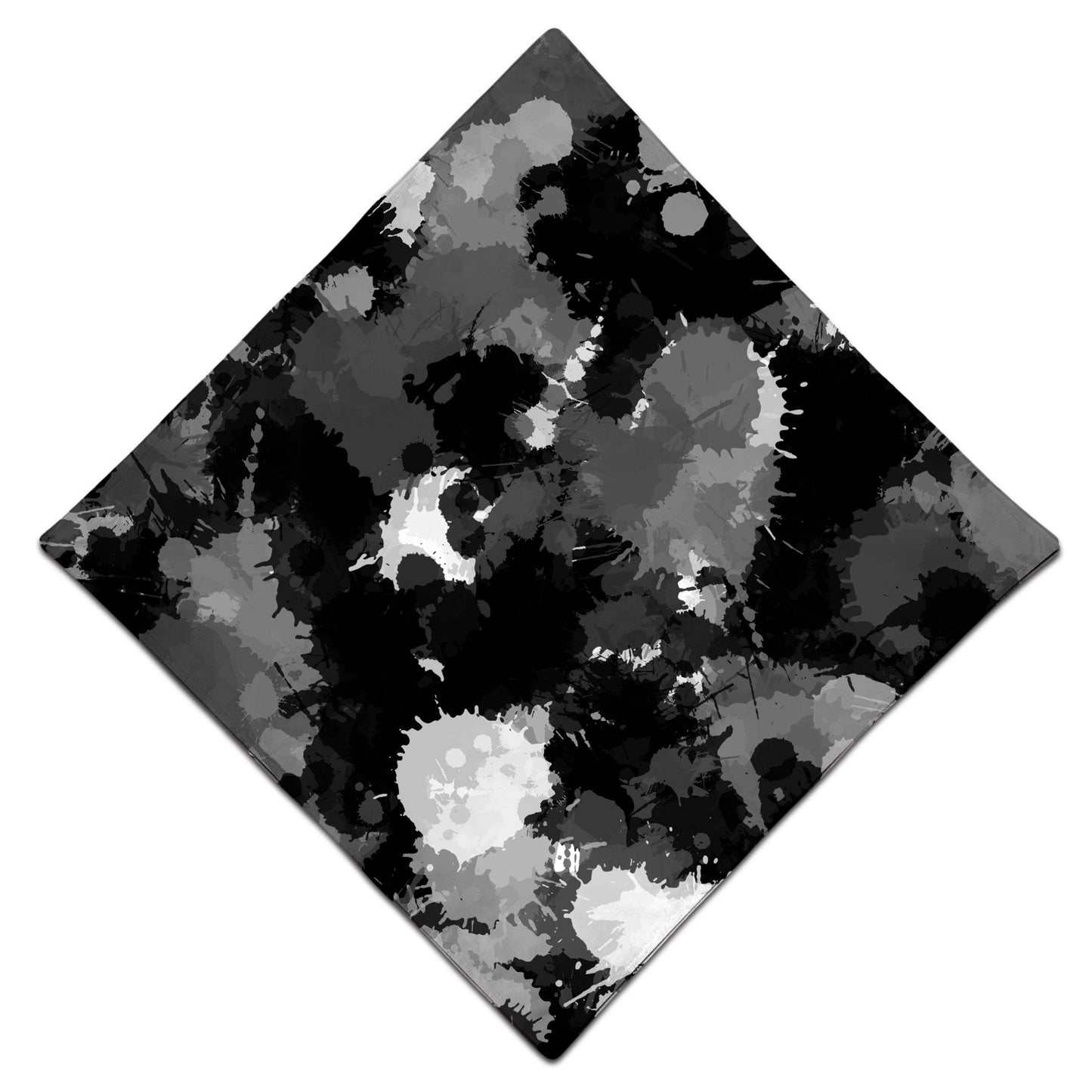 Black White and Grey Paint Splatter Bandana, Big Tex Funkadelic, | iEDM