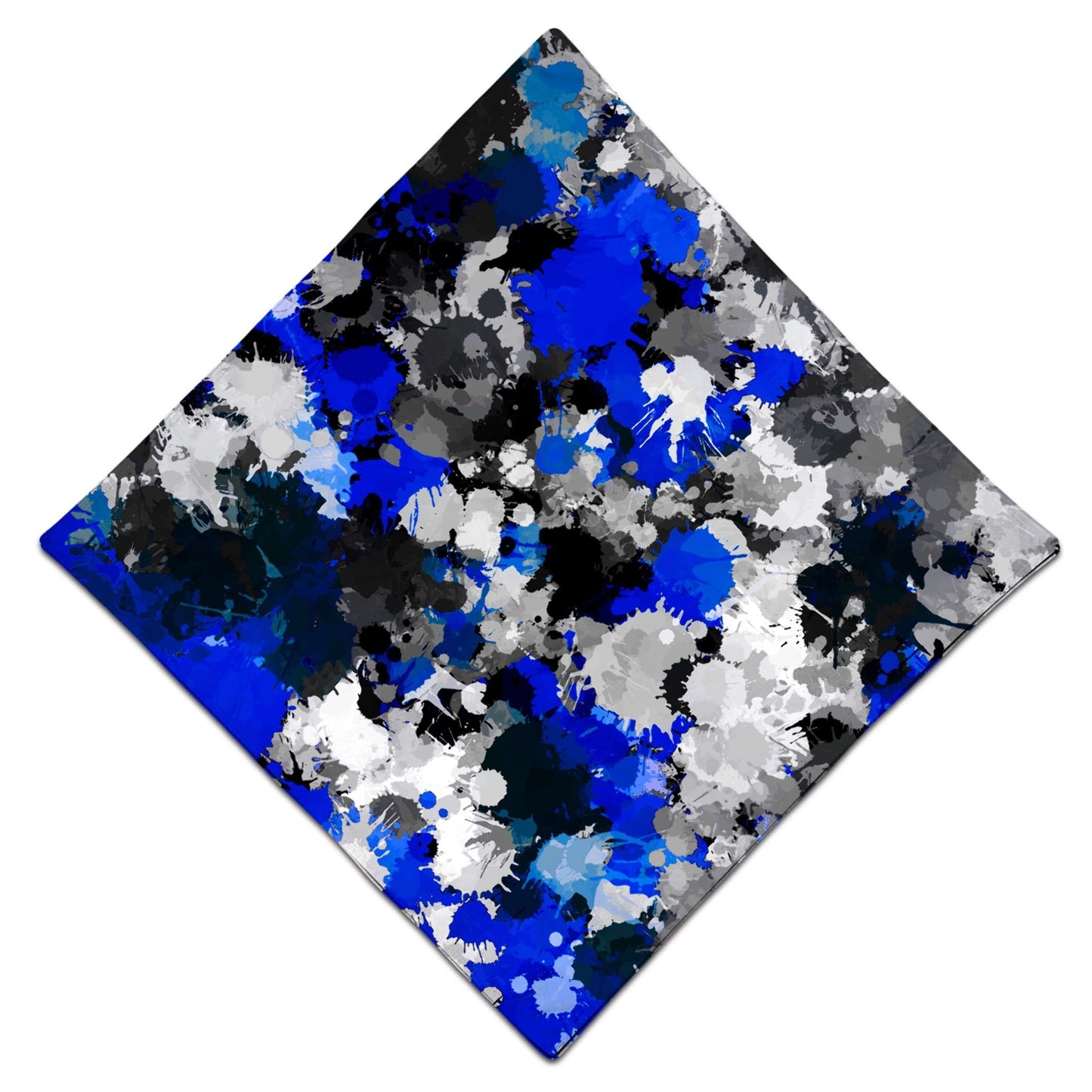 Blue and Grey Paint Splatter Bandana, Big Tex Funkadelic, | iEDM