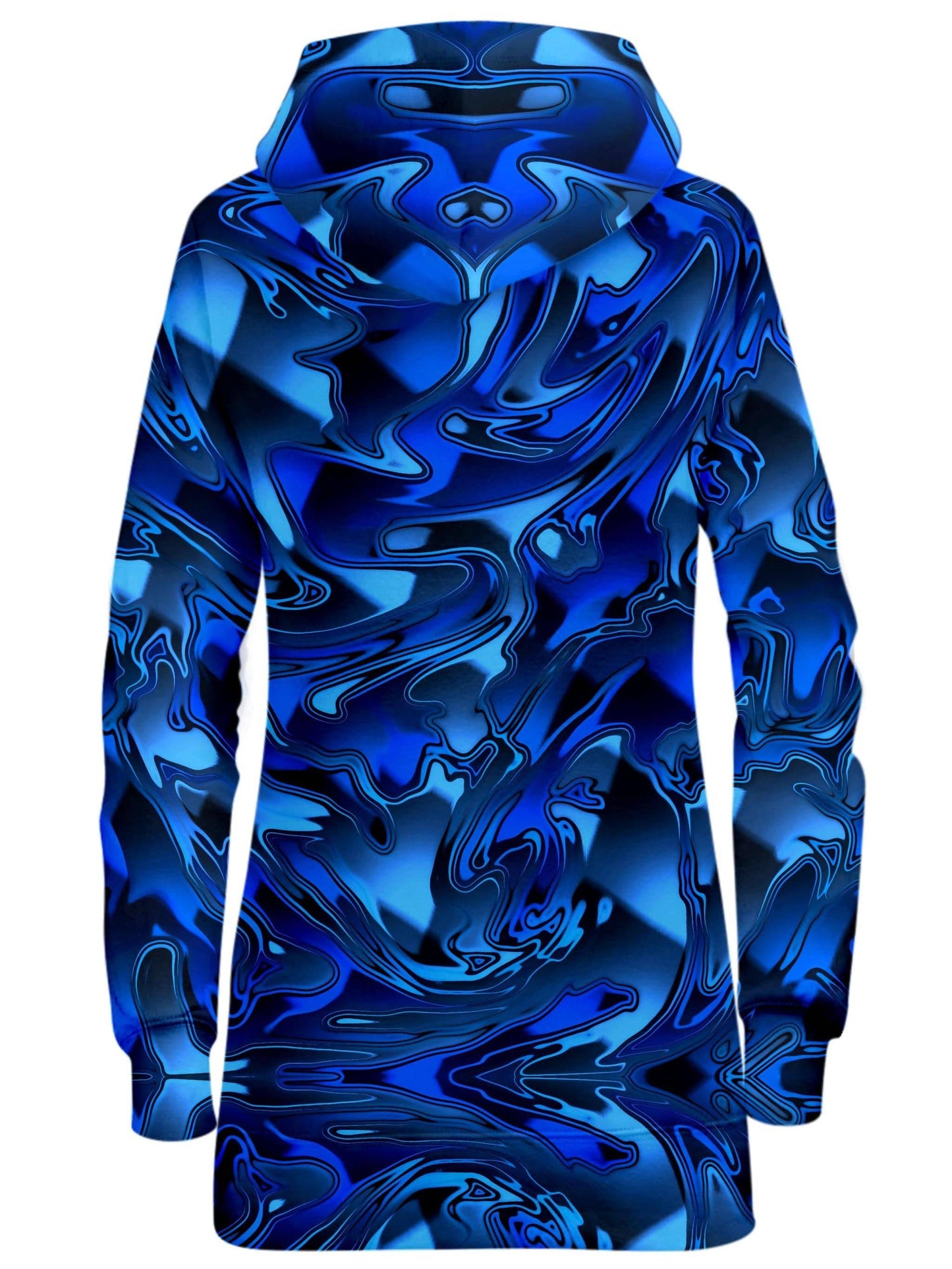 Blue Chromatic Melt Hoodie Dress, Big Tex Funkadelic, | iEDM