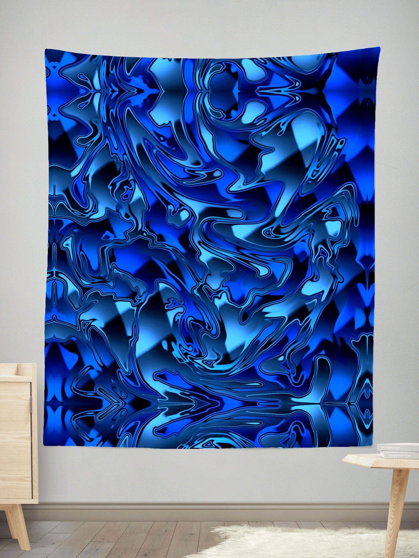 Blue Chromatic Melt Tapestry, Big Tex Funkadelic, | iEDM