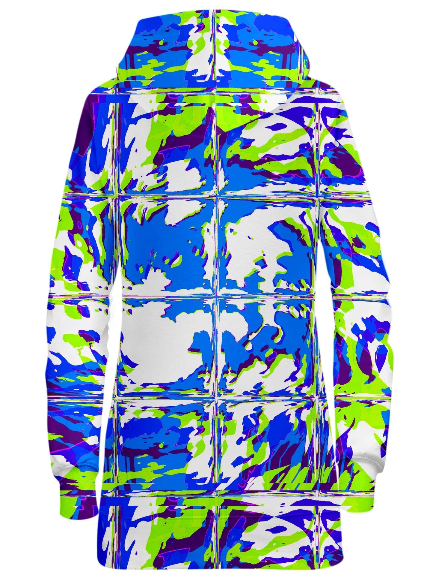Blue Rave Glitch Hoodie Dress, Big Tex Funkadelic, | iEDM