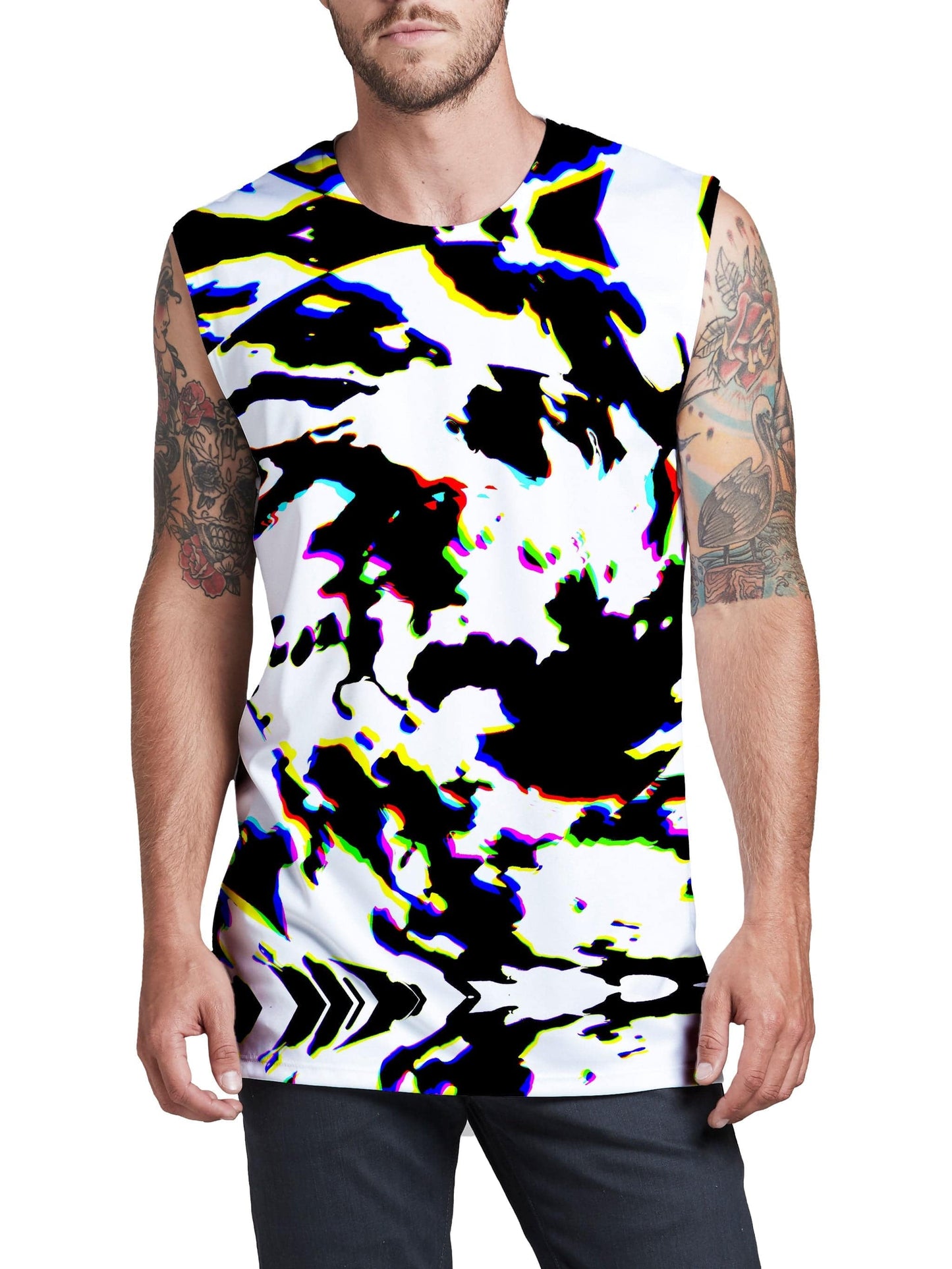 Cow Hide Print Rave Drip Men's Muscle Tank, Big Tex Funkadelic, | iEDM