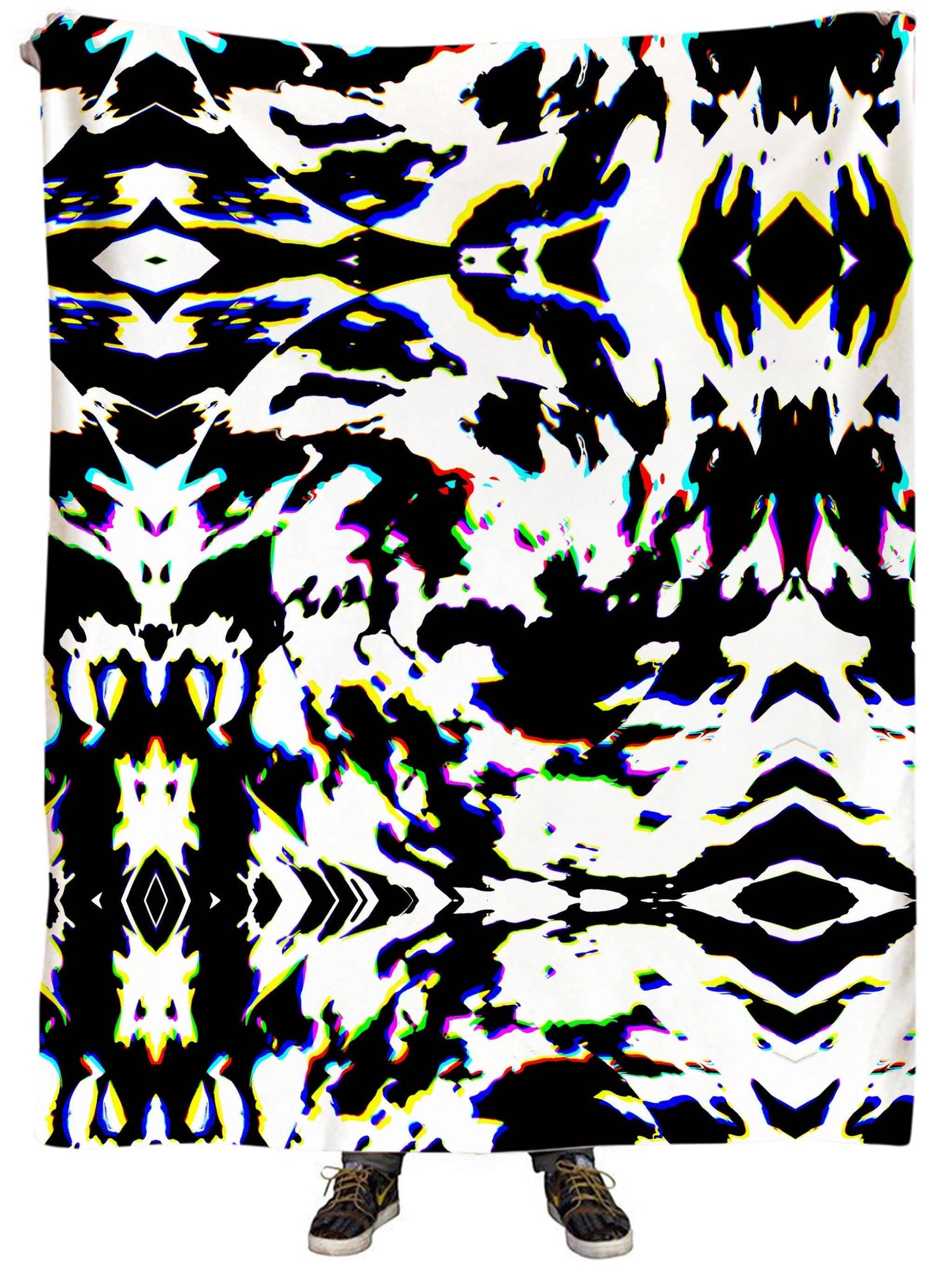 Cow Hide Print Rave Drip Plush Blanket, Big Tex Funkadelic, | iEDM