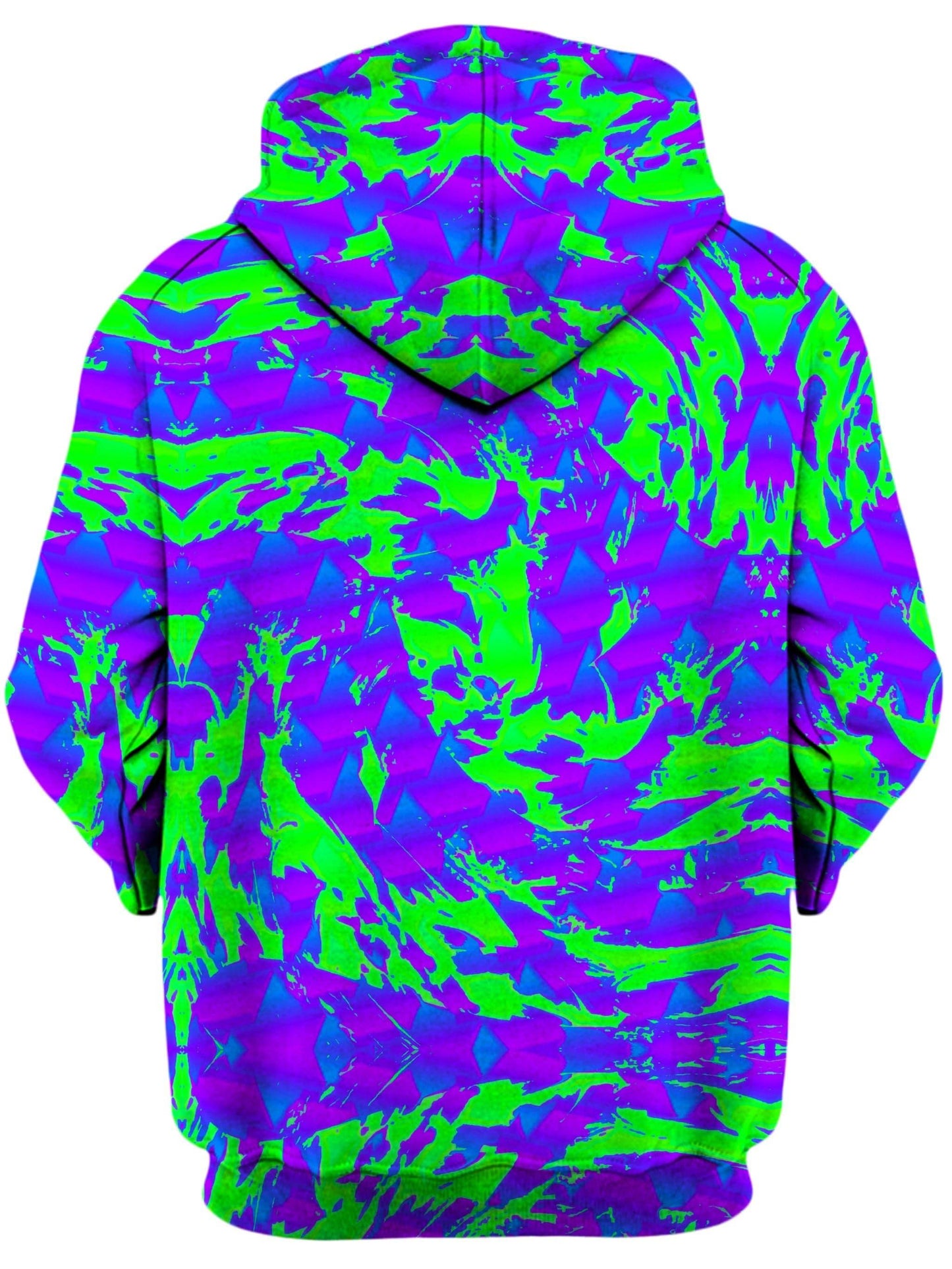 Green and Purple Hypno Splatter Unisex Zip-Up Hoodie, Big Tex Funkadelic, | iEDM