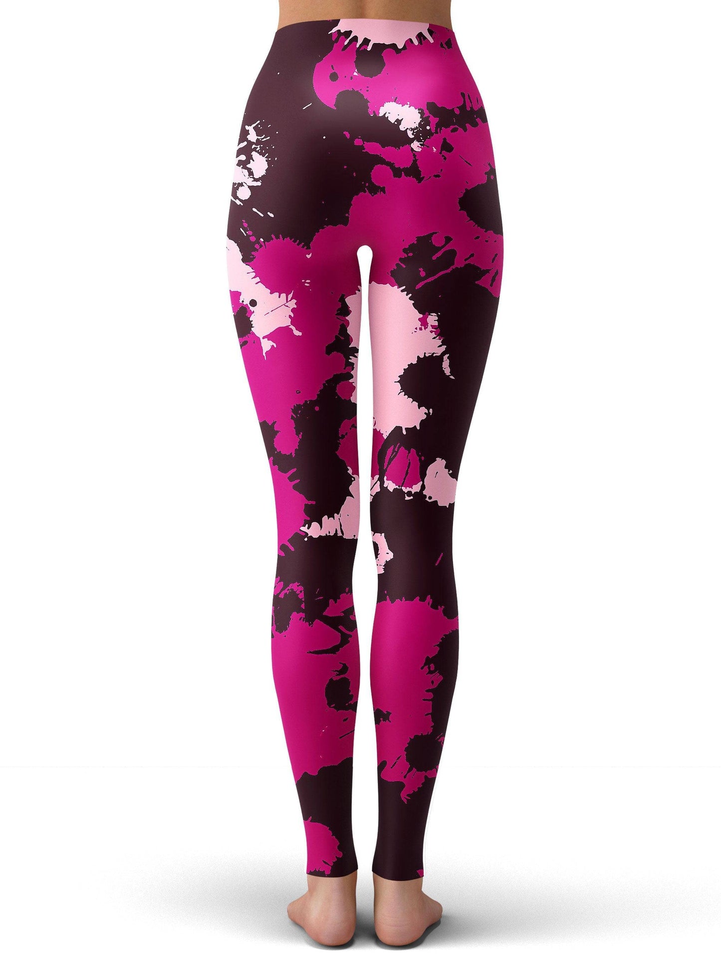 Mauve Pink Paint Splatter Camo Leggings, Big Tex Funkadelic, | iEDM