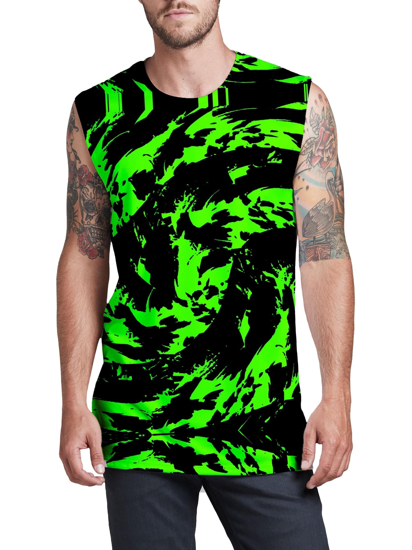 Neon Graffiti Paint Splatter Men's Muscle Tank, Big Tex Funkadelic, | iEDM