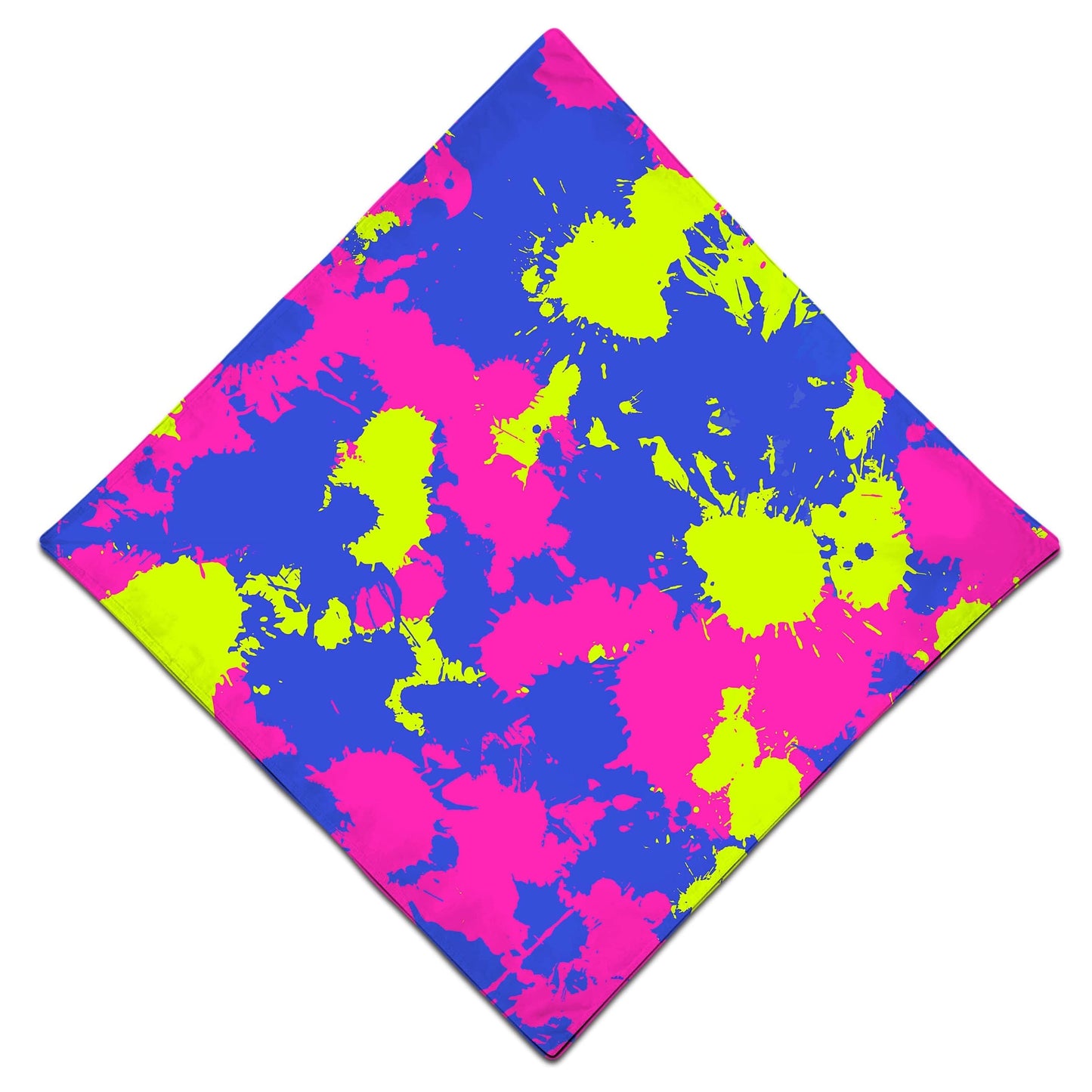 Neon Pink Purple Paint Splatter Bandana, Big Tex Funkadelic, | iEDM