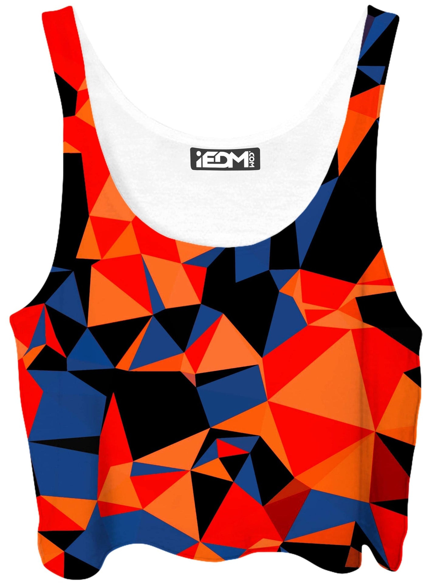 Orange and Black Geo Crop Top, Big Tex Funkadelic, | iEDM