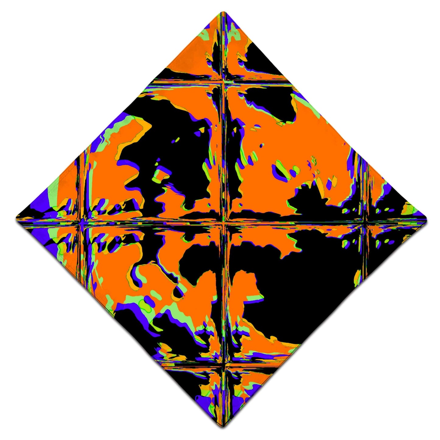 Orange Violet Rave Glitch Bandana, Big Tex Funkadelic, | iEDM