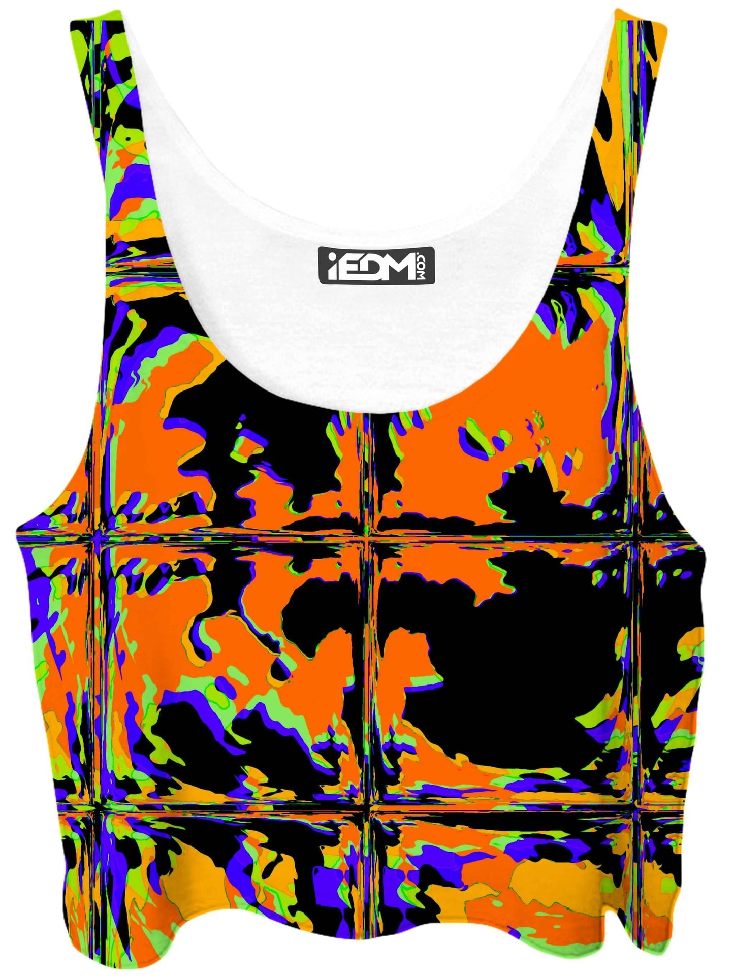 Orange Violet Rave Glitch Crop Top, Big Tex Funkadelic, | iEDM