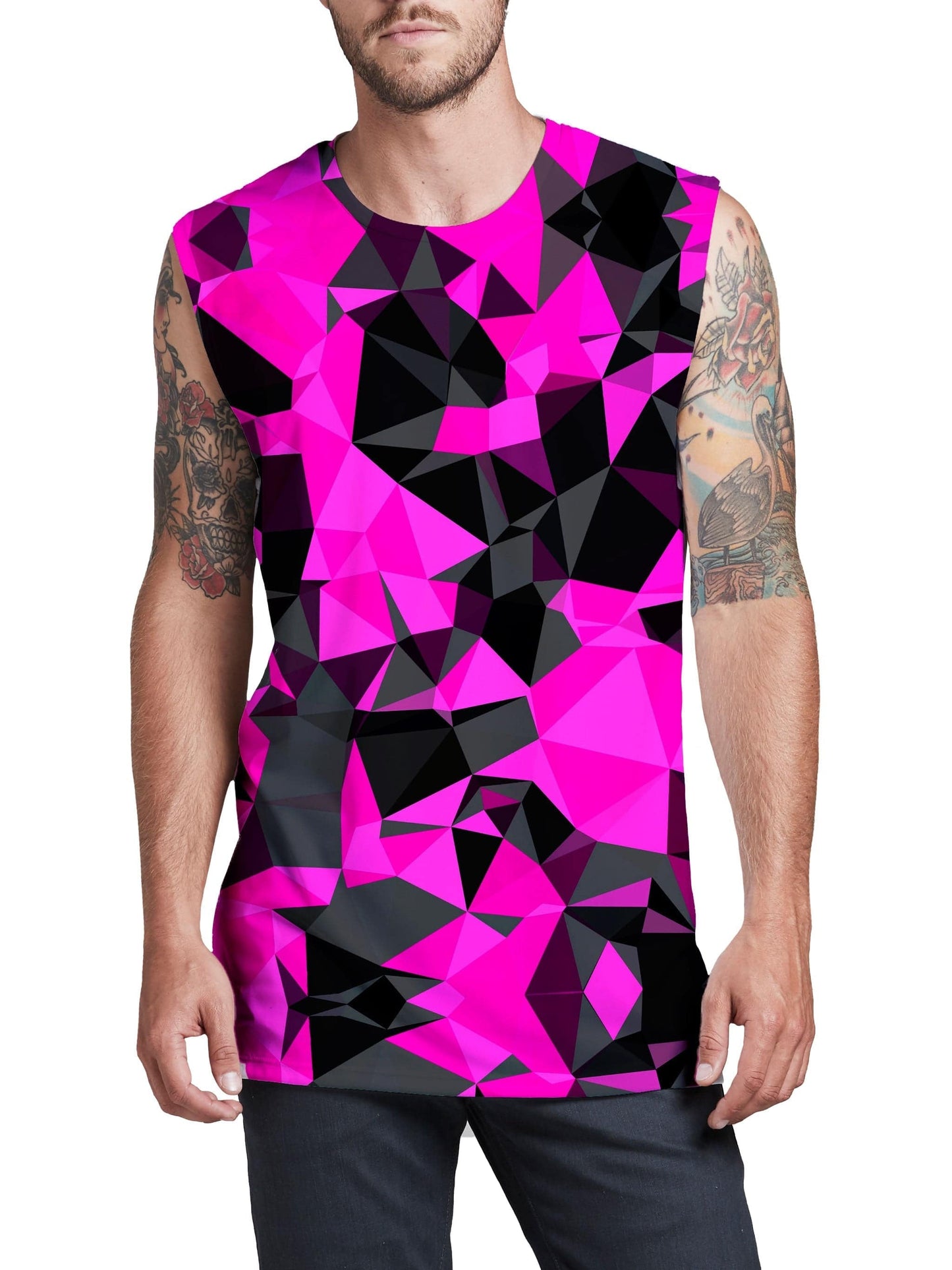 Pink and Black Geo Men's Muscle Tank, Big Tex Funkadelic, | iEDM