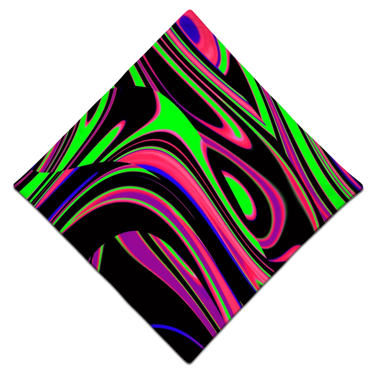 Pink and Green Blackout Drip Bandana, Big Tex Funkadelic, | iEDM