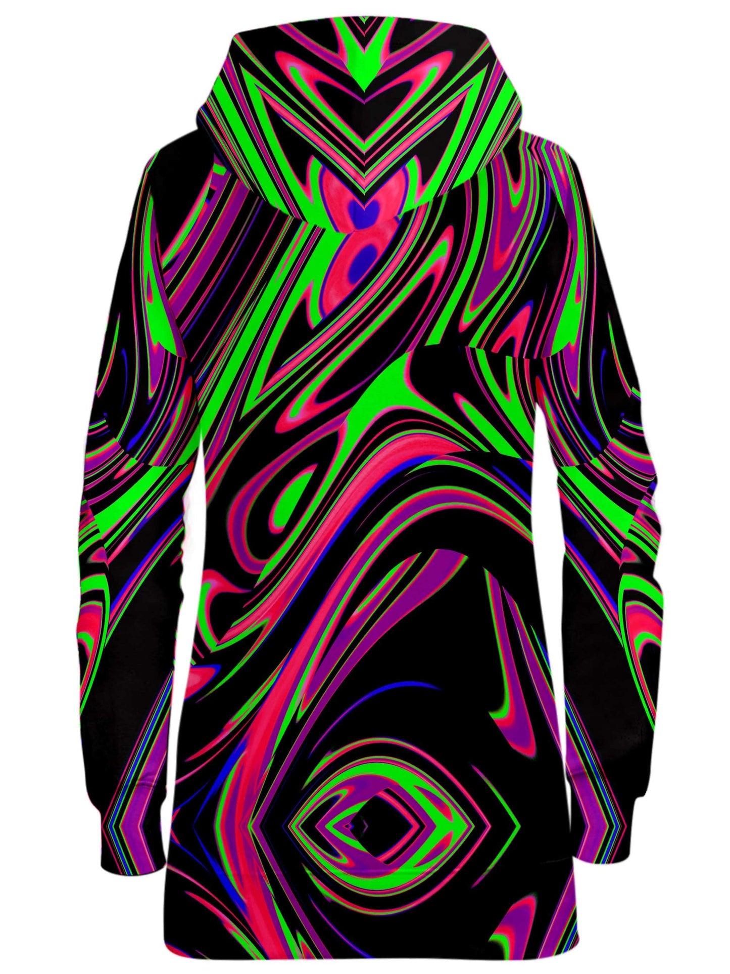 Pink and Green Blackout Drip Hoodie Dress, Big Tex Funkadelic, | iEDM