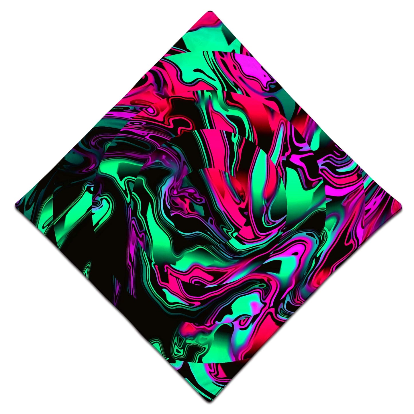 Pink and Green Chromatic Warp Bandana, Big Tex Funkadelic, | iEDM