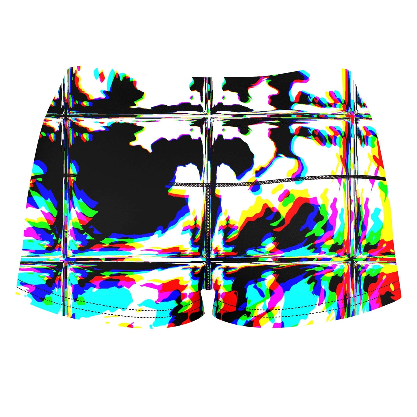 Rave Glitch Og High-Waisted Women's Shorts, Big Tex Funkadelic, | iEDM