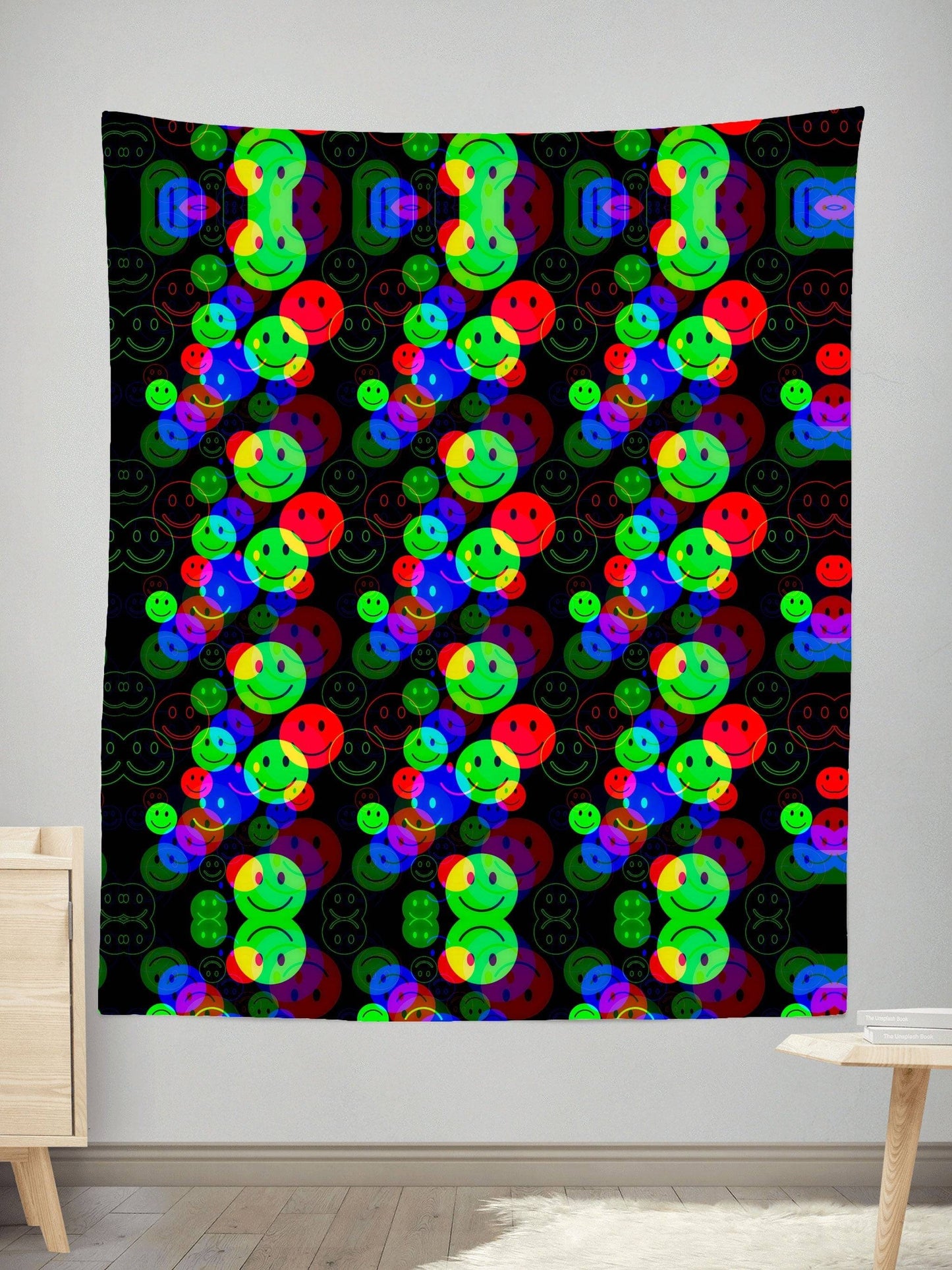 RGB Smile Glitch Tapestry, Big Tex Funkadelic, | iEDM