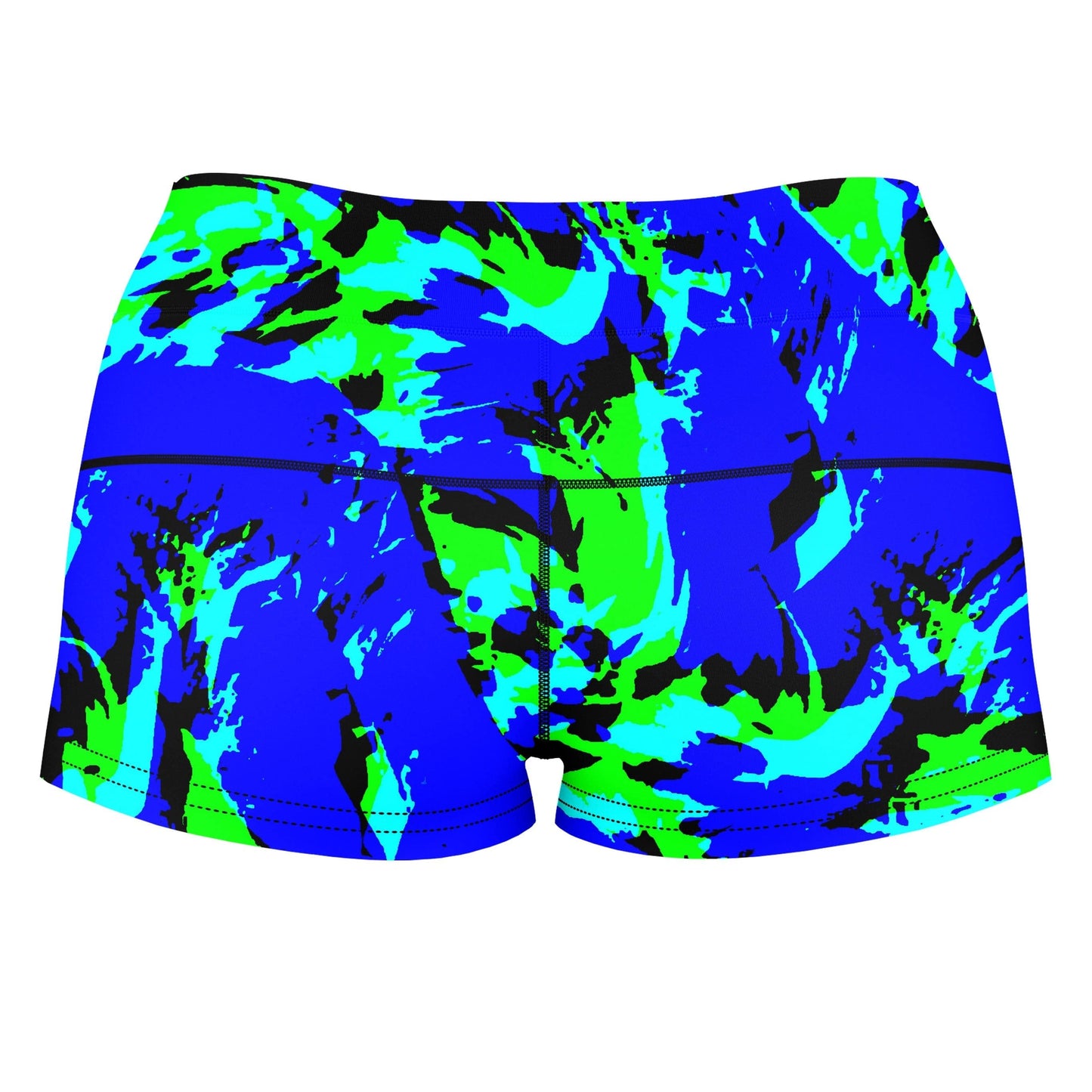 Sea Splatter Rave Graffiti High-Waisted Women's Shorts, Big Tex Funkadelic, | iEDM
