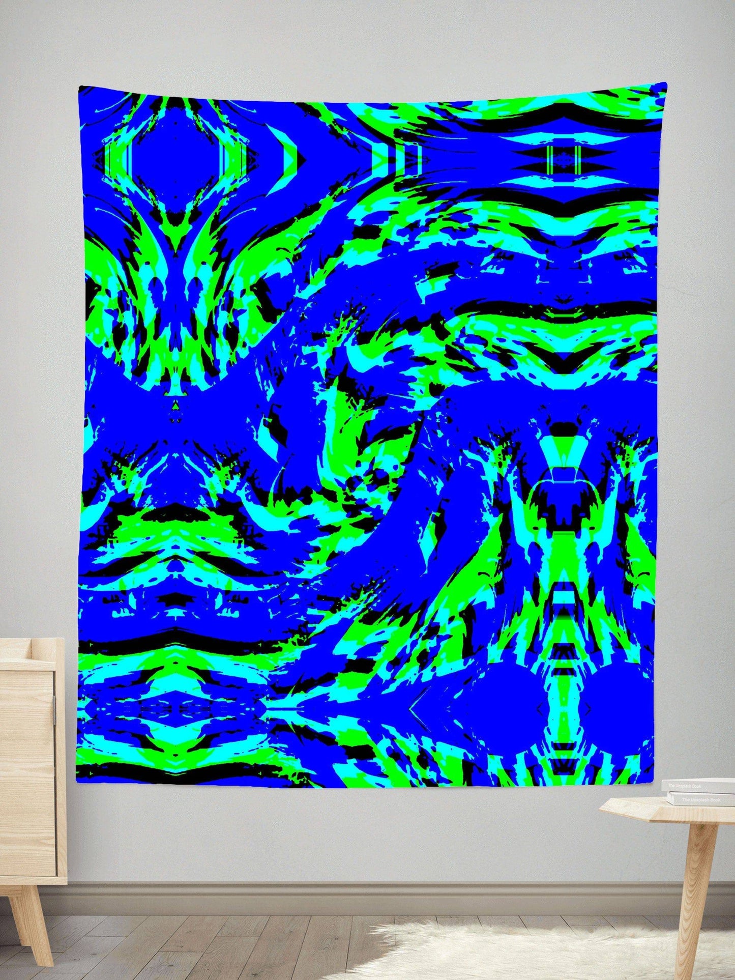 Sea Splatter Rave Graffiti Tapestry, Big Tex Funkadelic, | iEDM
