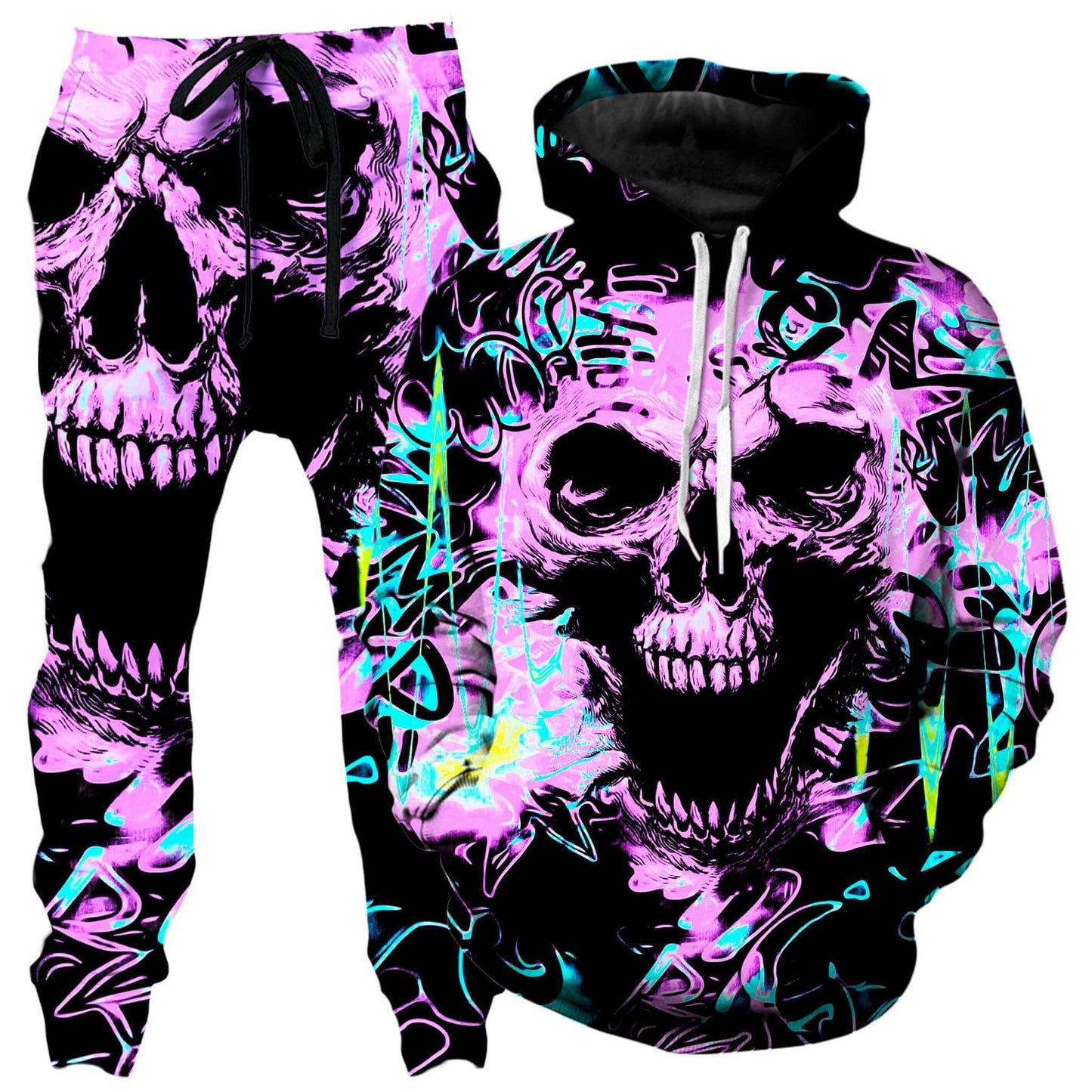 Skull Graffiti Hoodie and Joggers Combo, Big Tex Funkadelic, | iEDM