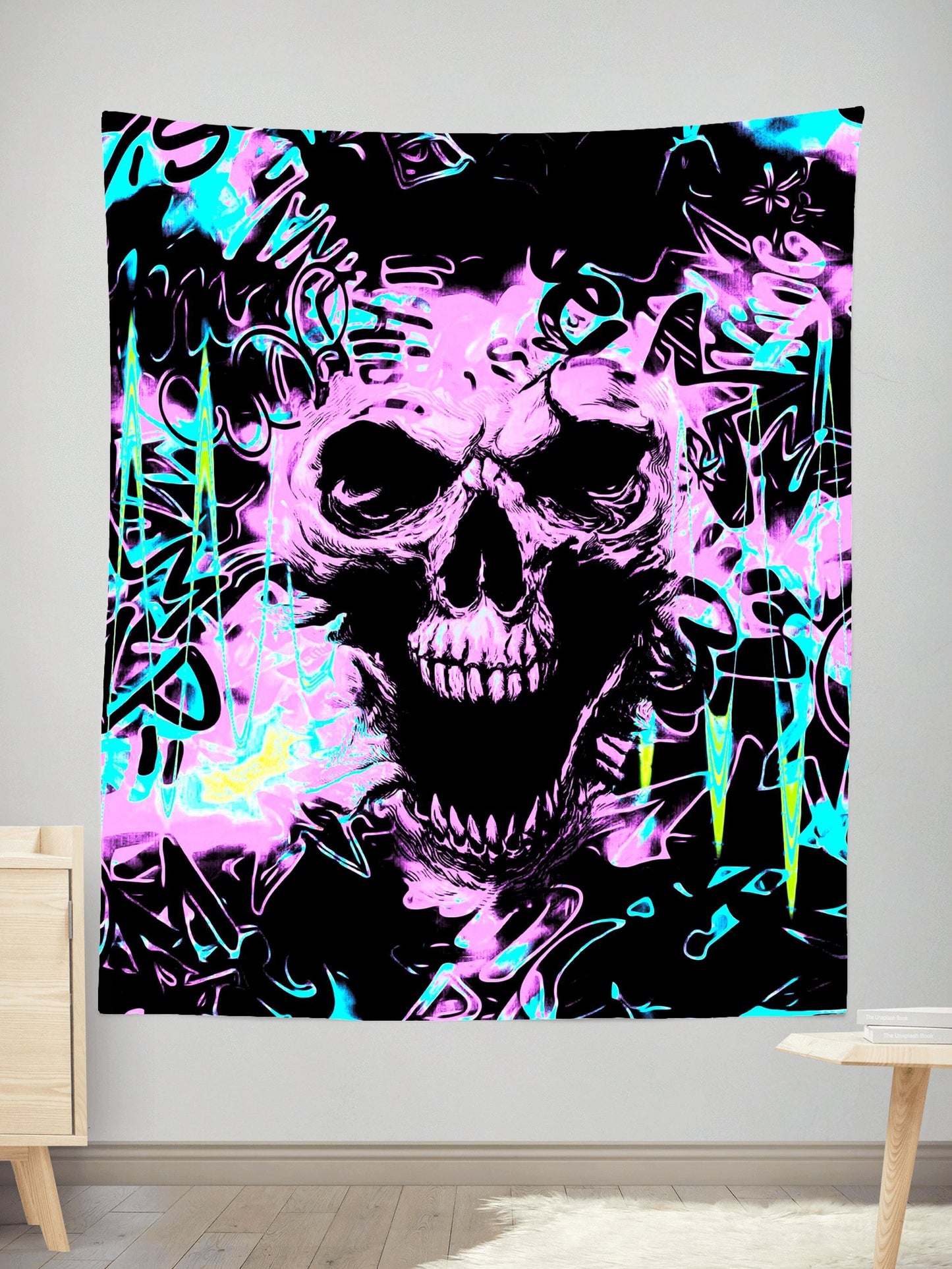 Big Tex Funkadelic Skull Graffiti Tapestry - iEDM