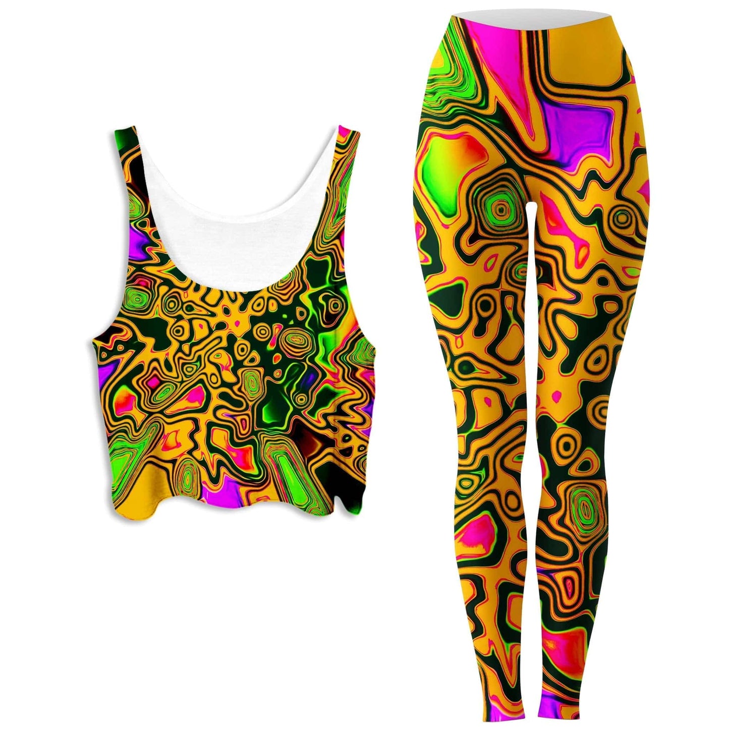 Splash of the 90s Crop Top and Leggings Combo, Big Tex Funkadelic, | iEDM