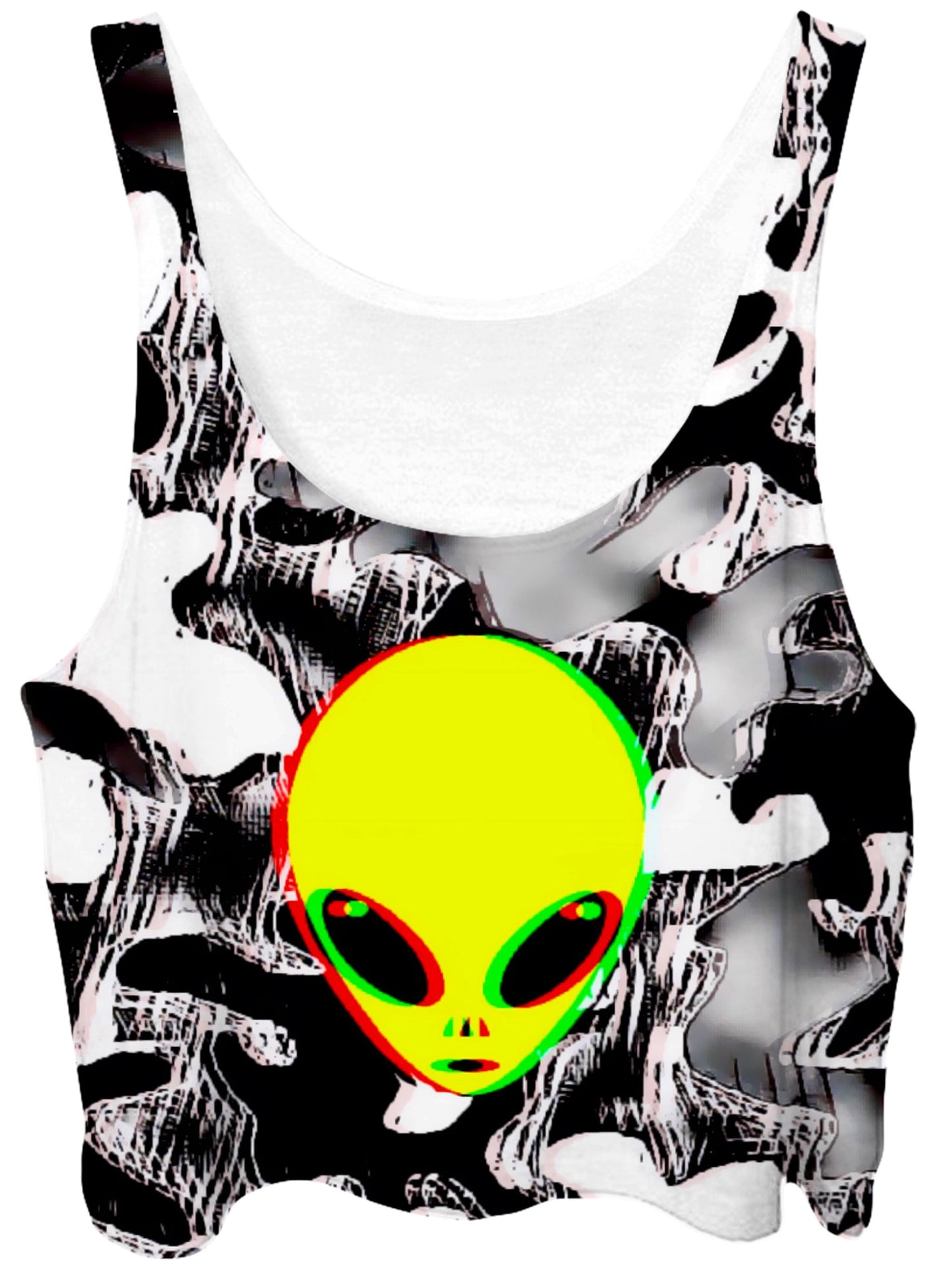 Big Tex Funkadelic Trippy Alien Crop Top