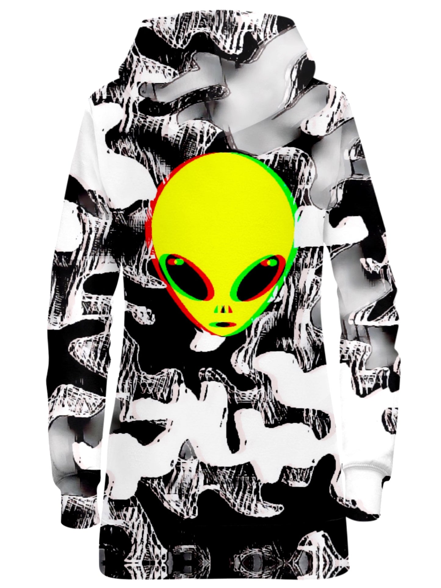 Big Tex Funkadelic Trippy Alien Hoodie Dress - iEDM