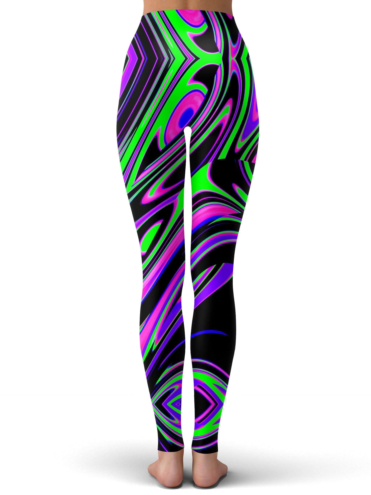 Violet and Lime Blackout Drip Leggings, Big Tex Funkadelic, | iEDM