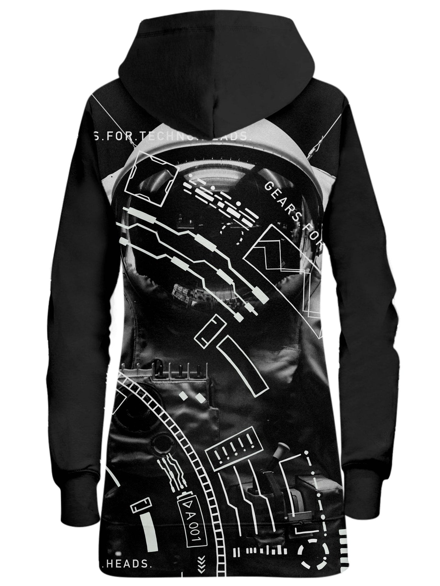 Gears For Techno Heads Hoodie Dress, Blacknote, | iEDM