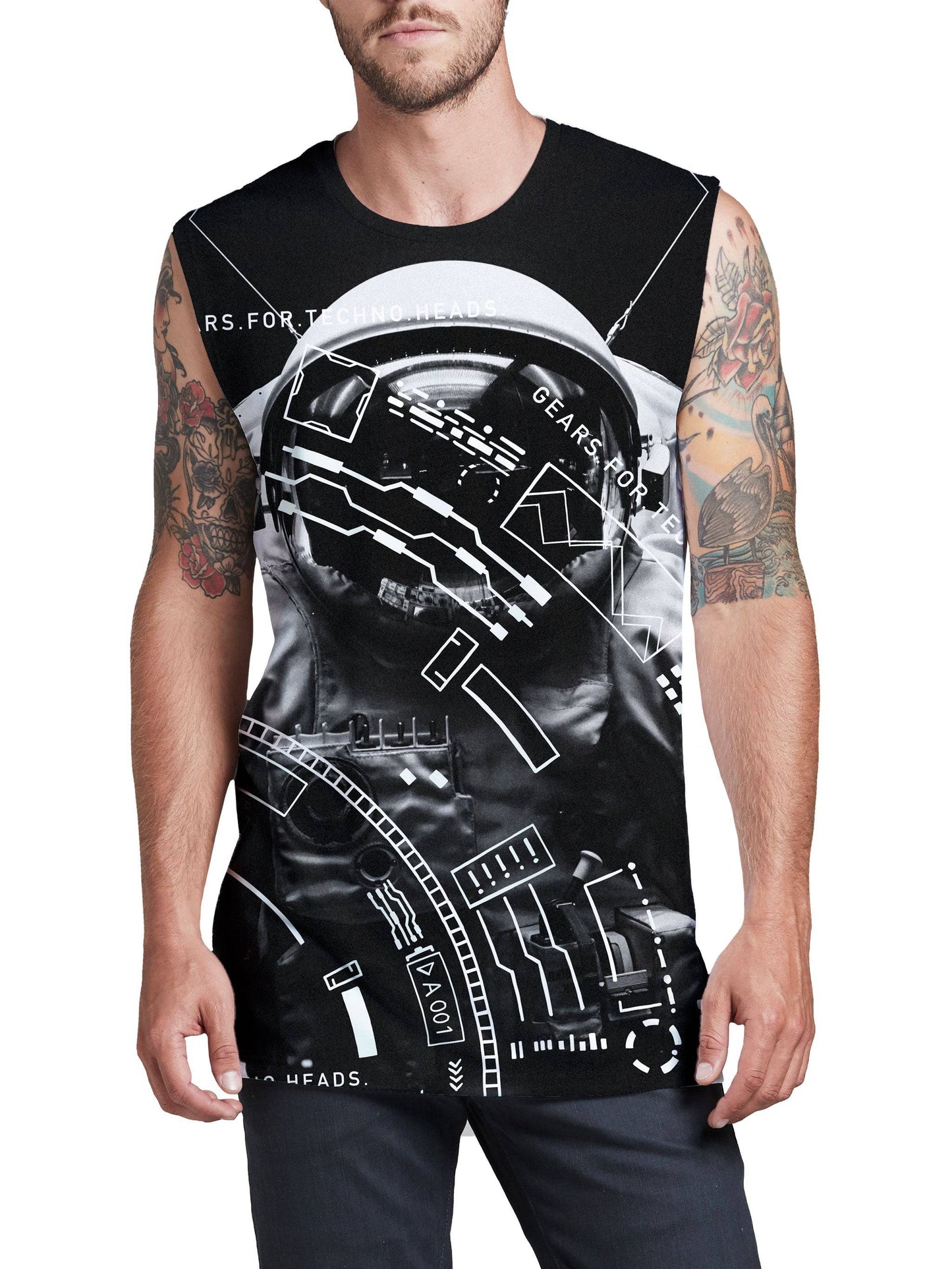Gears For Techno Heads Men's Muscle Tank, Blacknote, | iEDM