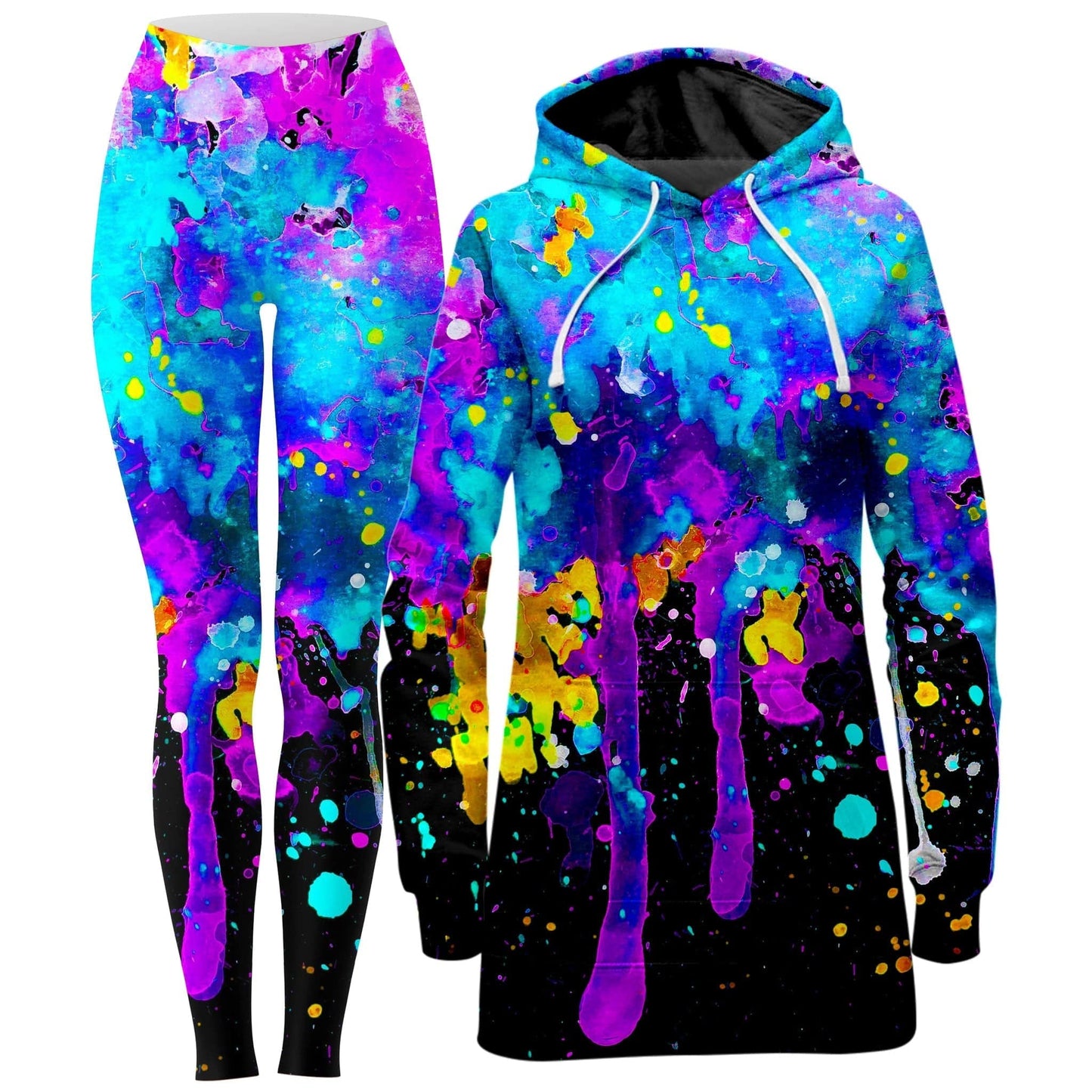 Abstract Hoodie Dress and Leggings Combo, BrizBazaar, | iEDM