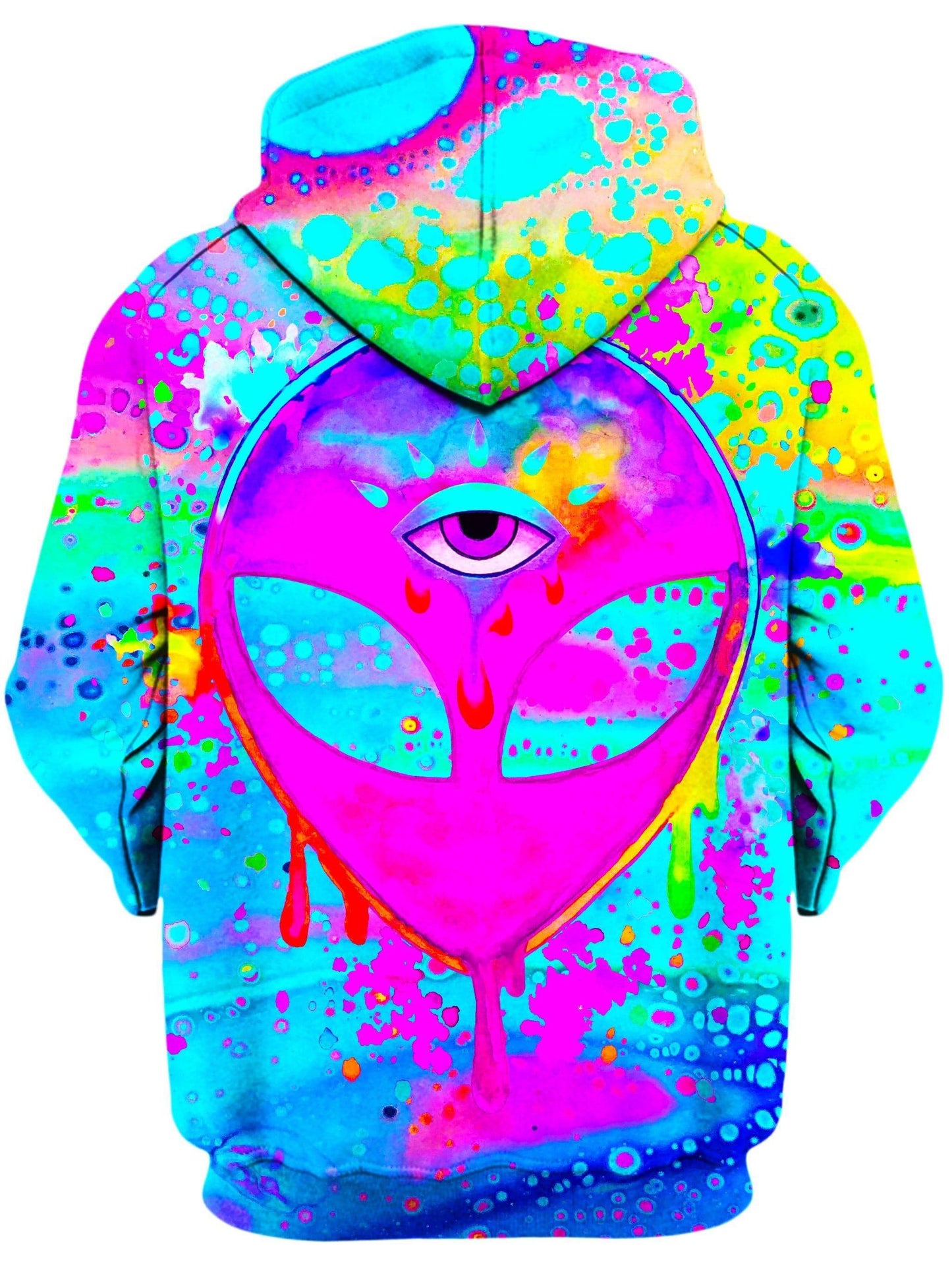 Alien Melt Pink Unisex Zip-Up Hoodie, BrizBazaar, | iEDM