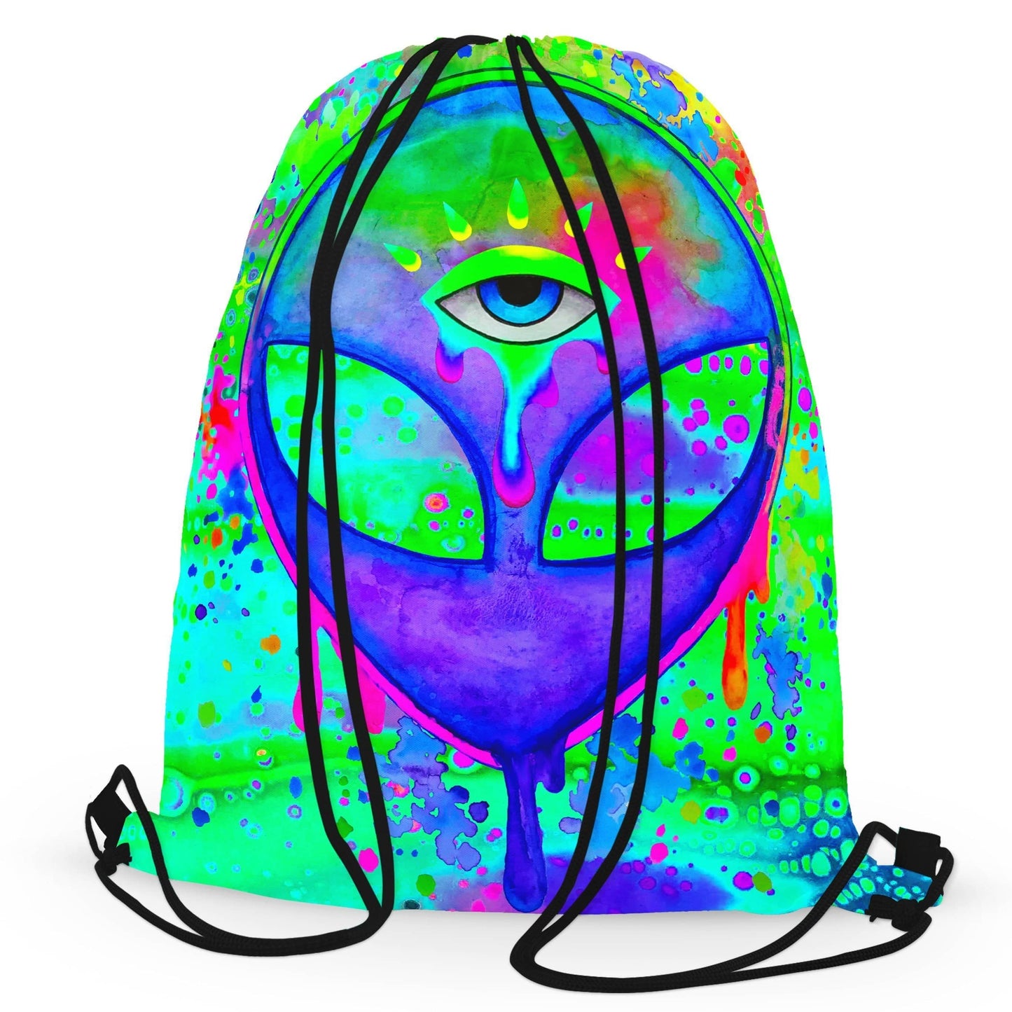 Alien Melt Purple Drawstring Bag, BrizBazaar, | iEDM