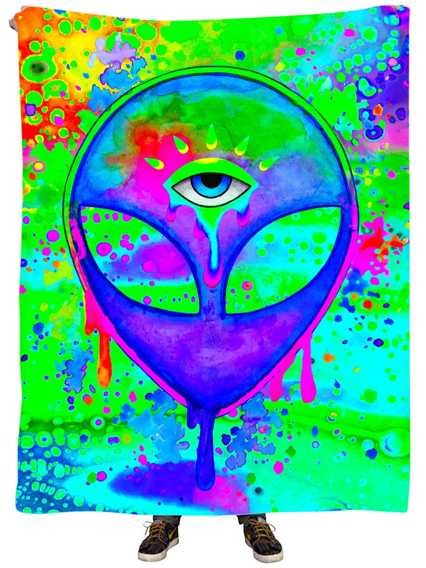 Alien Melt Purple Plush Blanket, BrizBazaar, | iEDM