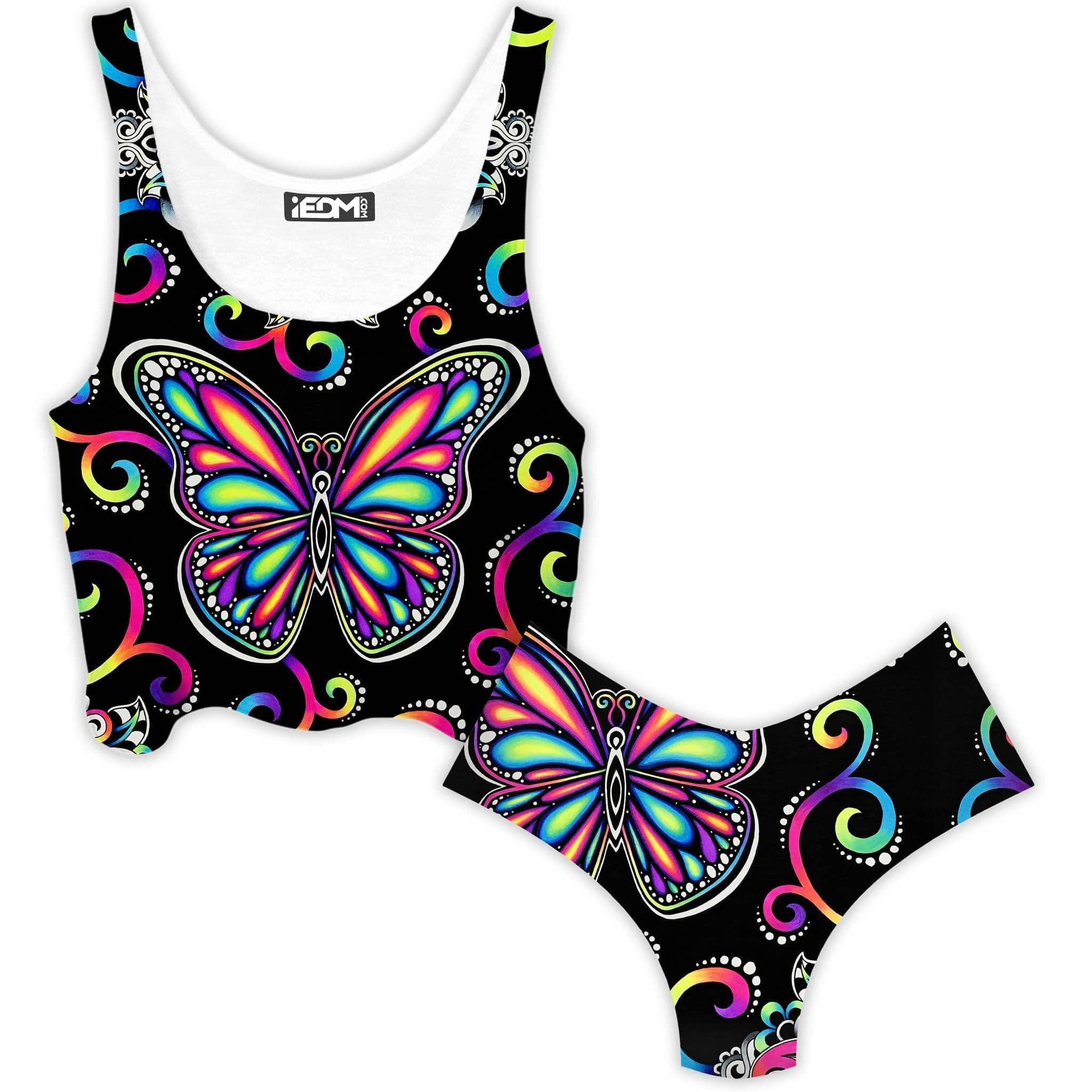 Butterfly Vibez Crop Top and Booty Shorts Combo – iEDM