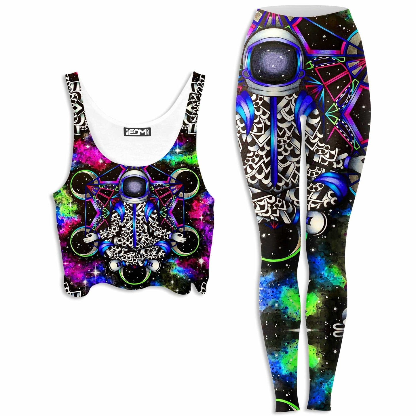 Cosmonaut Crop Top and Leggings Combo, BrizBazaar, | iEDM