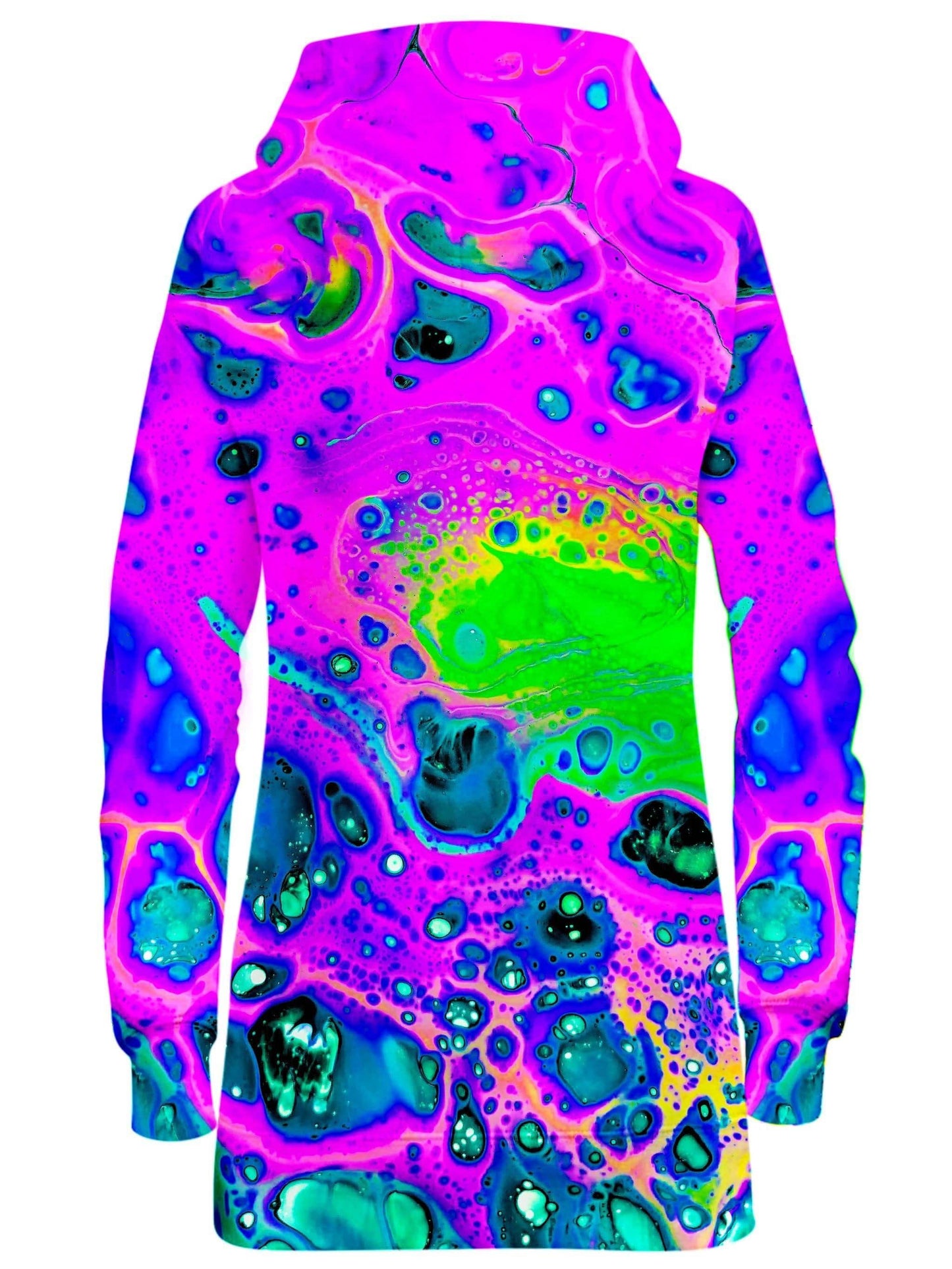 Neon Drip Hoodie Dress, BrizBazaar, | iEDM