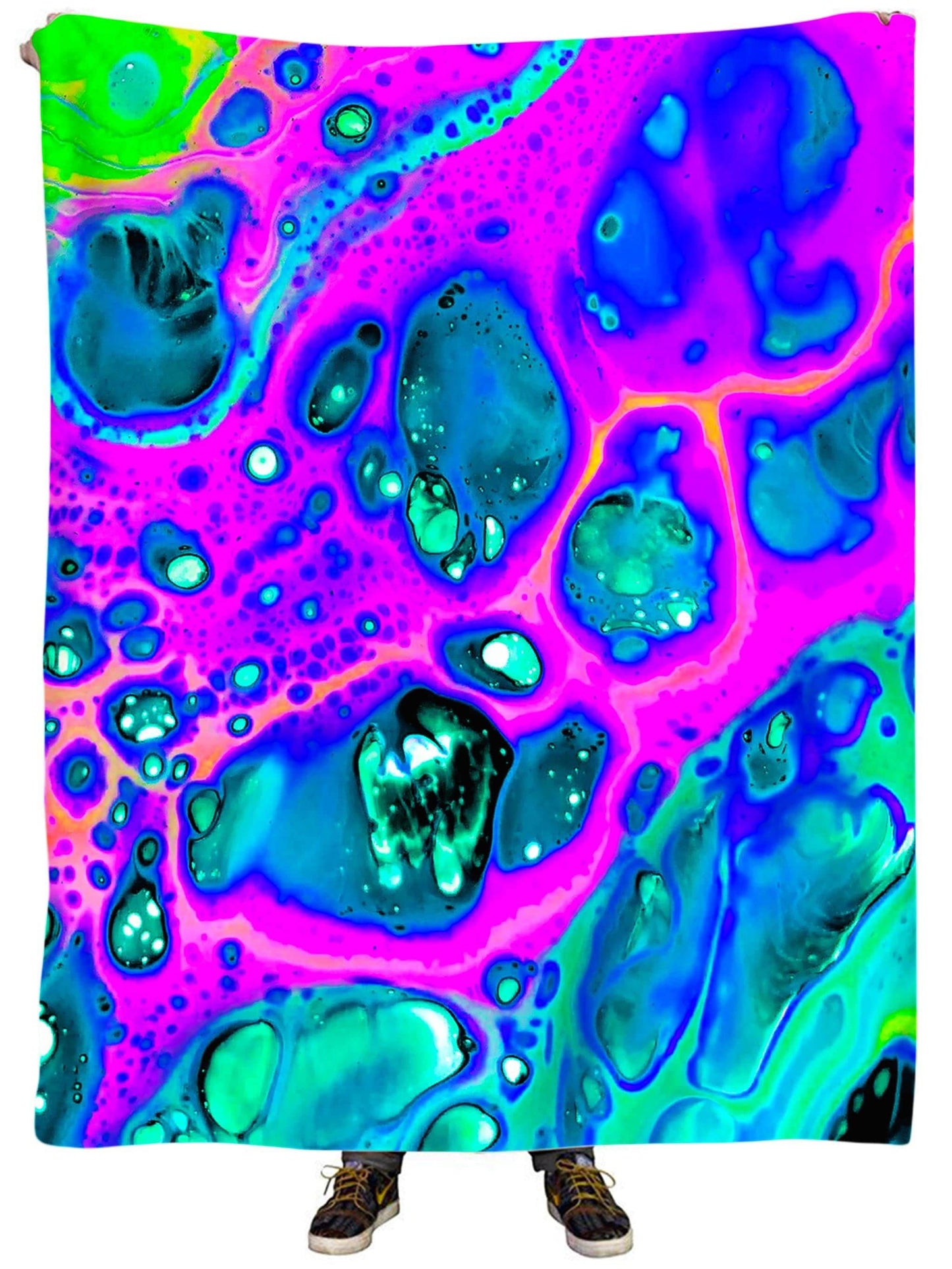 Neon Drip Plush Blanket, BrizBazaar, | iEDM