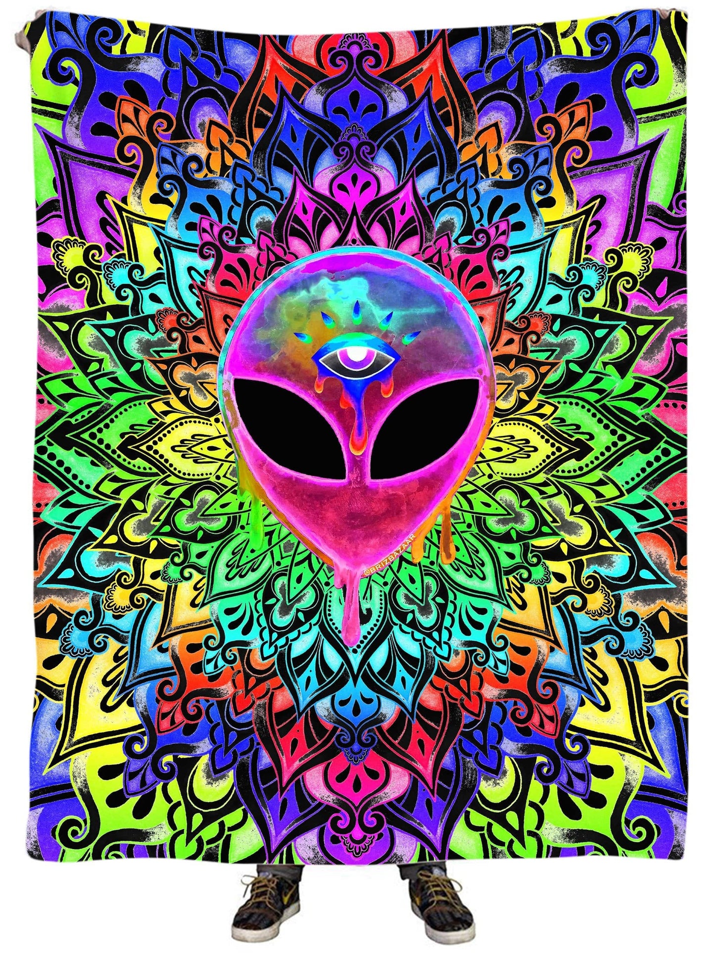 Psy Alien Pink Plush Blanket, BrizBazaar, | iEDM