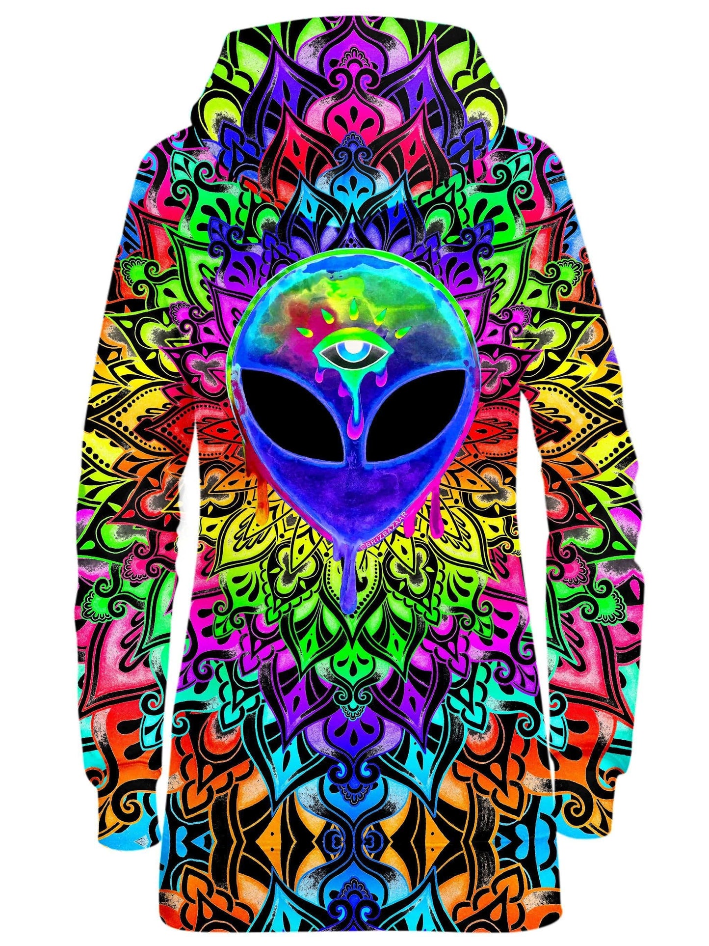 Psy Alien Purple Hoodie Dress, BrizBazaar, | iEDM