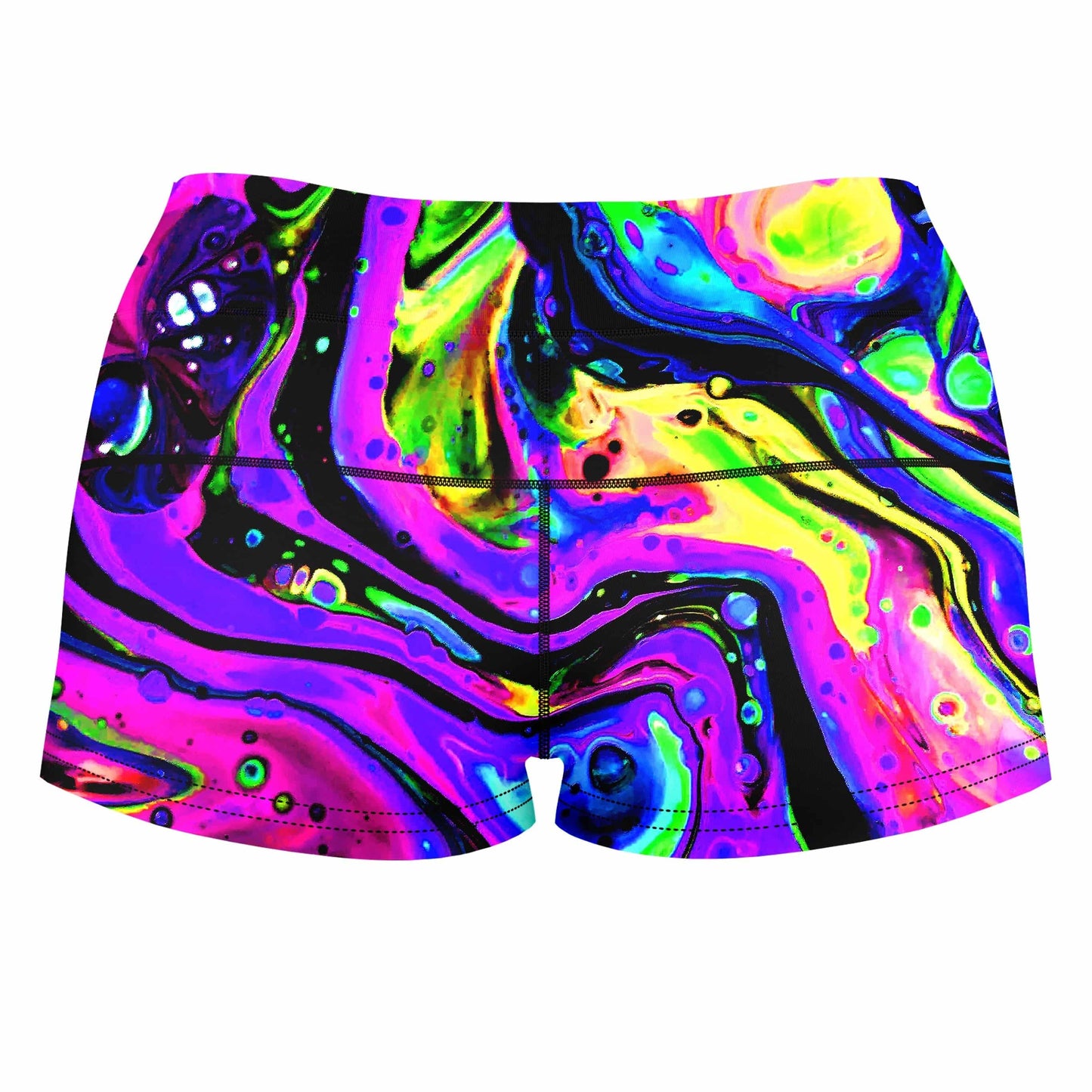 Purple Funk High-Waisted Women's Shorts, BrizBazaar, | iEDM